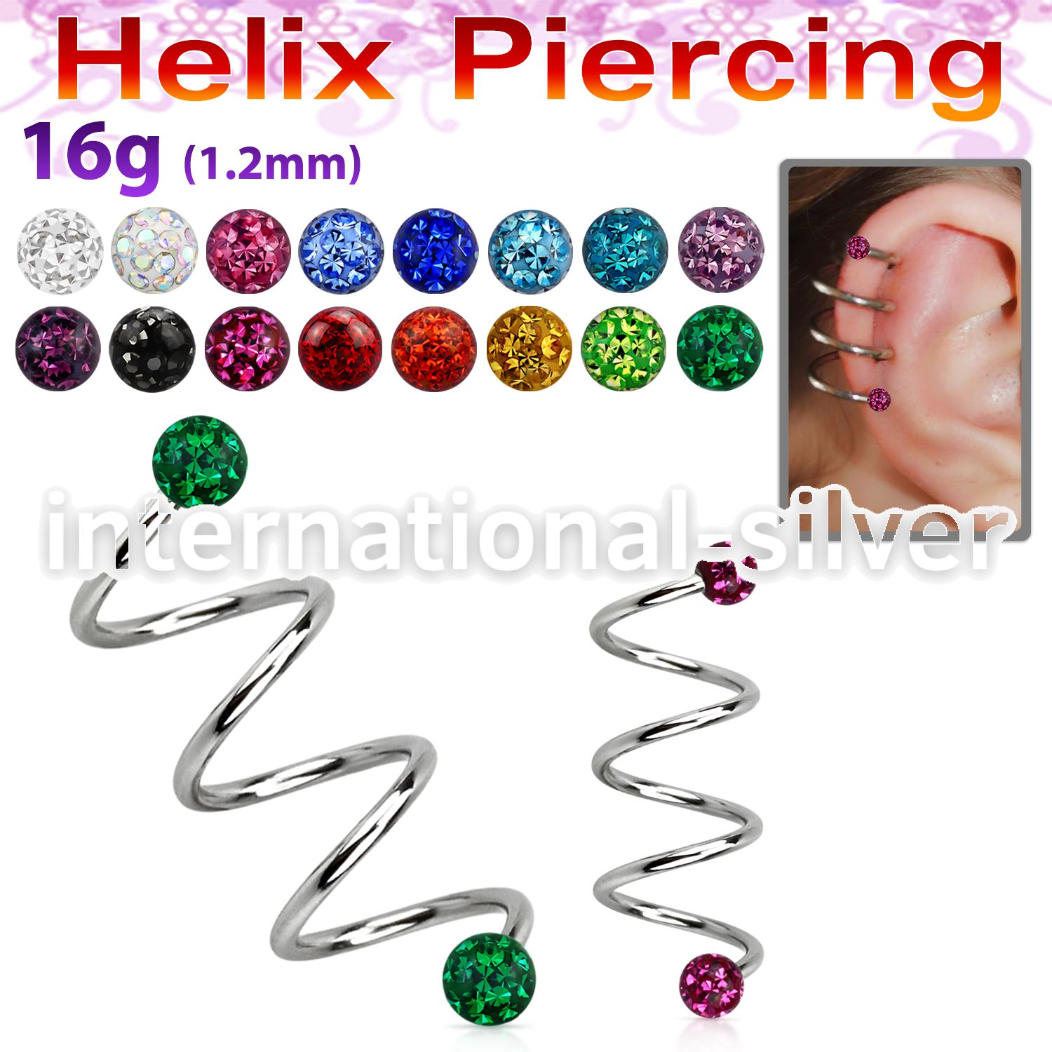 sphefr spirals twisters surgical steel 316l helix