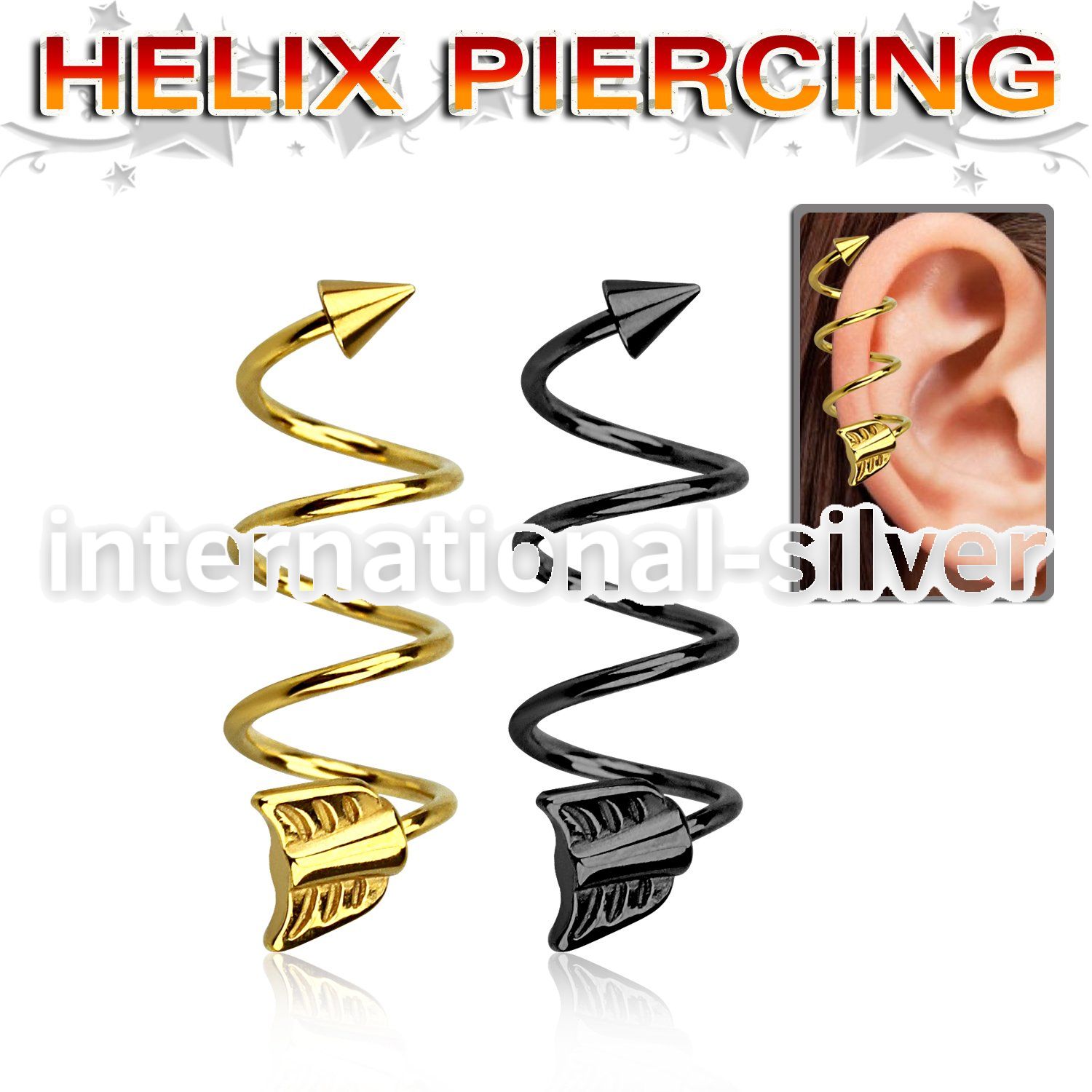 sphetaw spirals twisters anodized surgical steel 316l helix