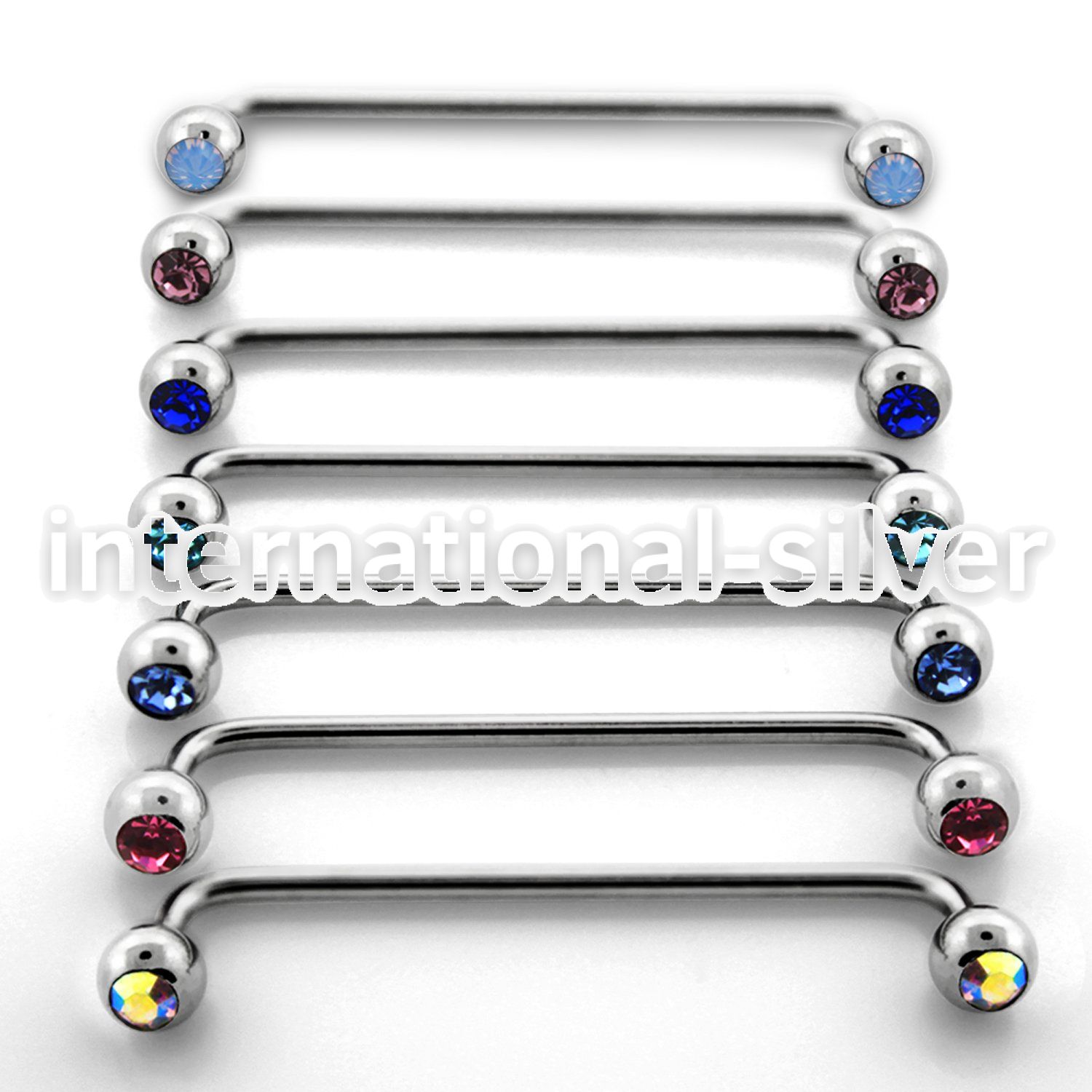 sub2c straight barbells surgical steel 316l surface piercings