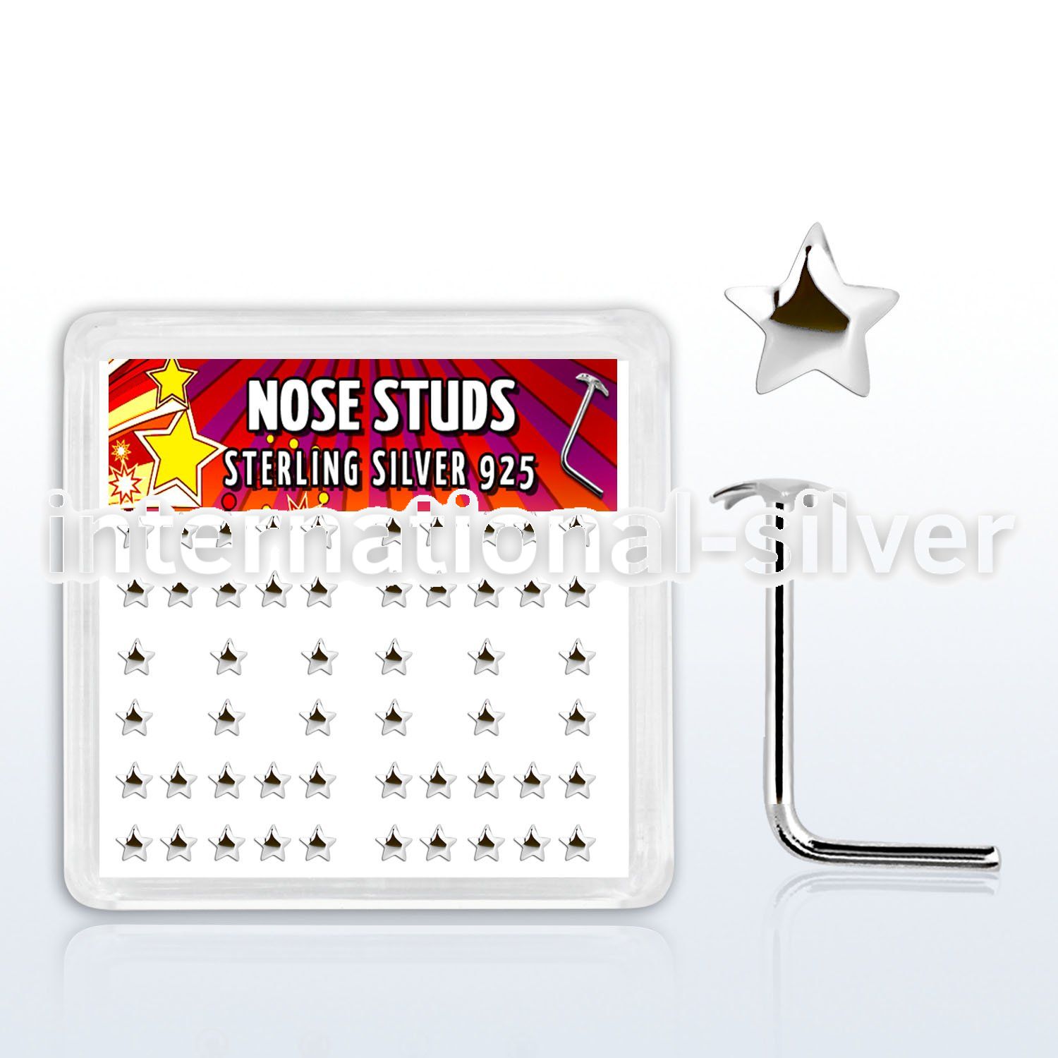 sxvsar l shape nose studs silver 925 nose