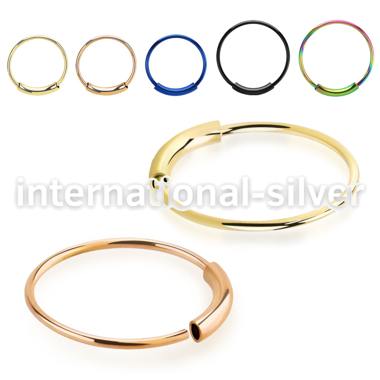 tend surgical steel endless nose ring pvd