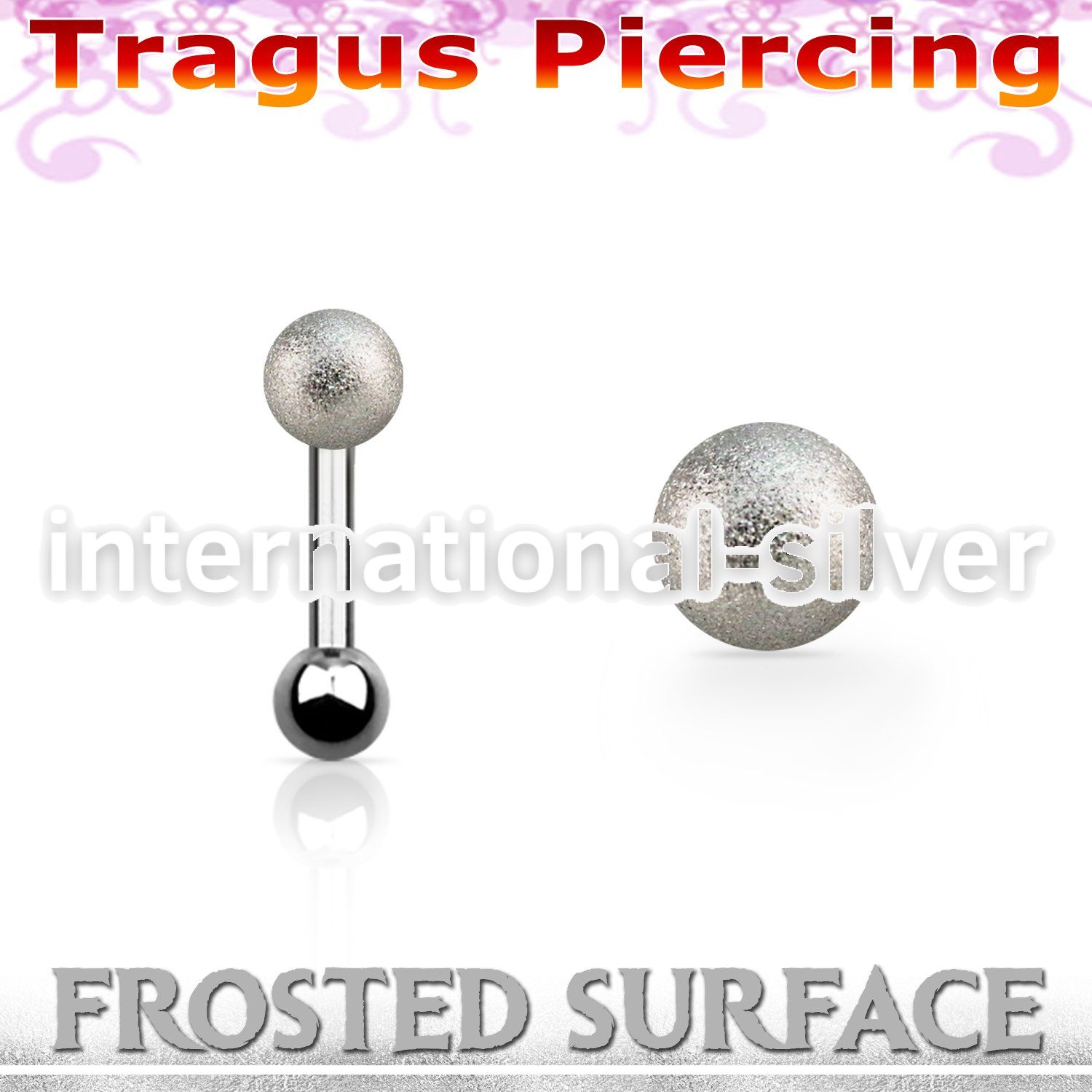 trg35 straight barbells surgical steel 316l tragus