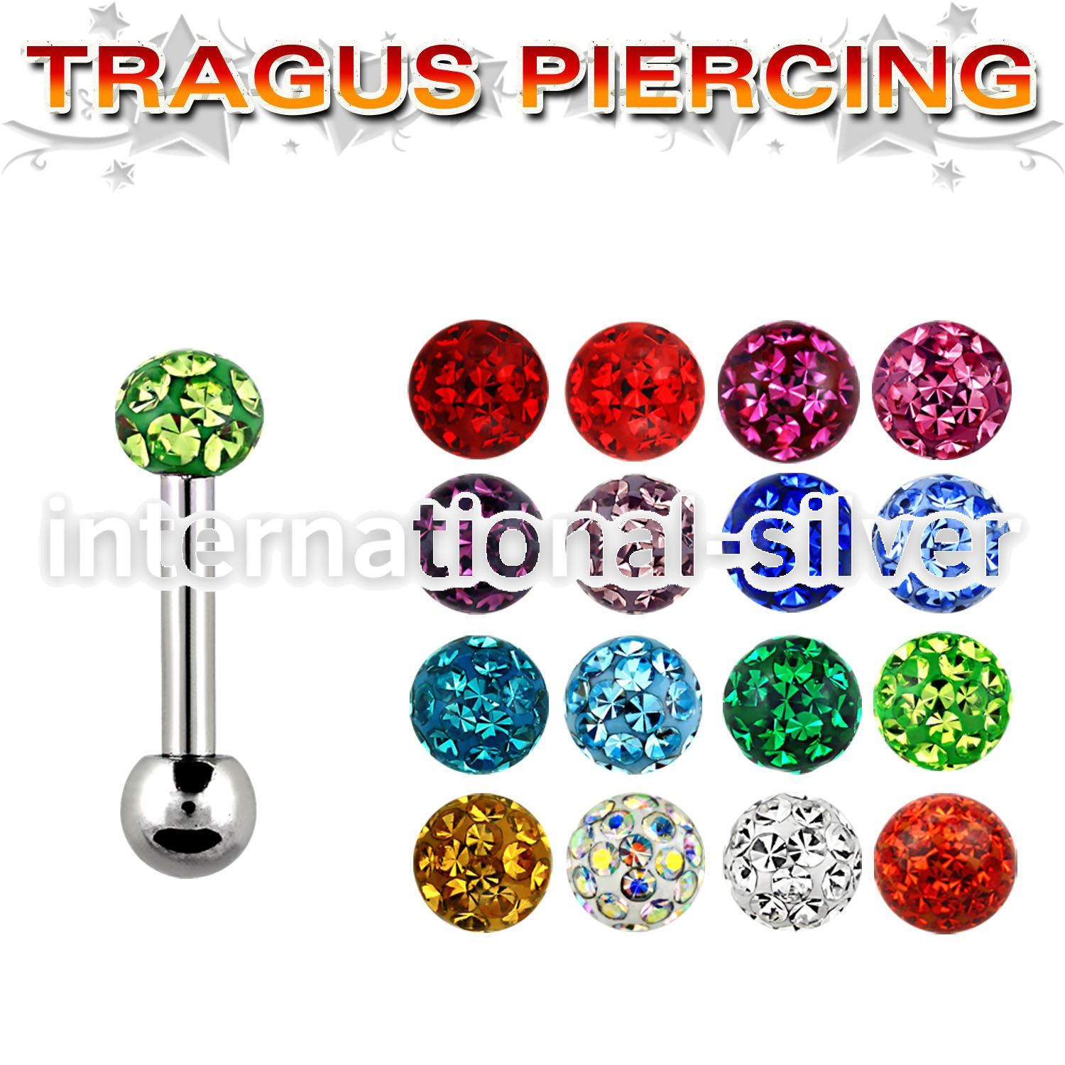 trg7 straight barbells surgical steel 316l tragus