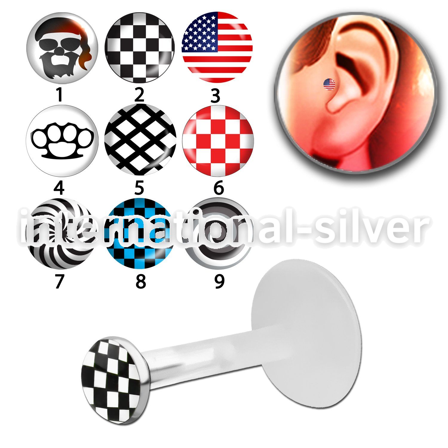 trgl8 labrets lip rings bioflex ptfe tragus