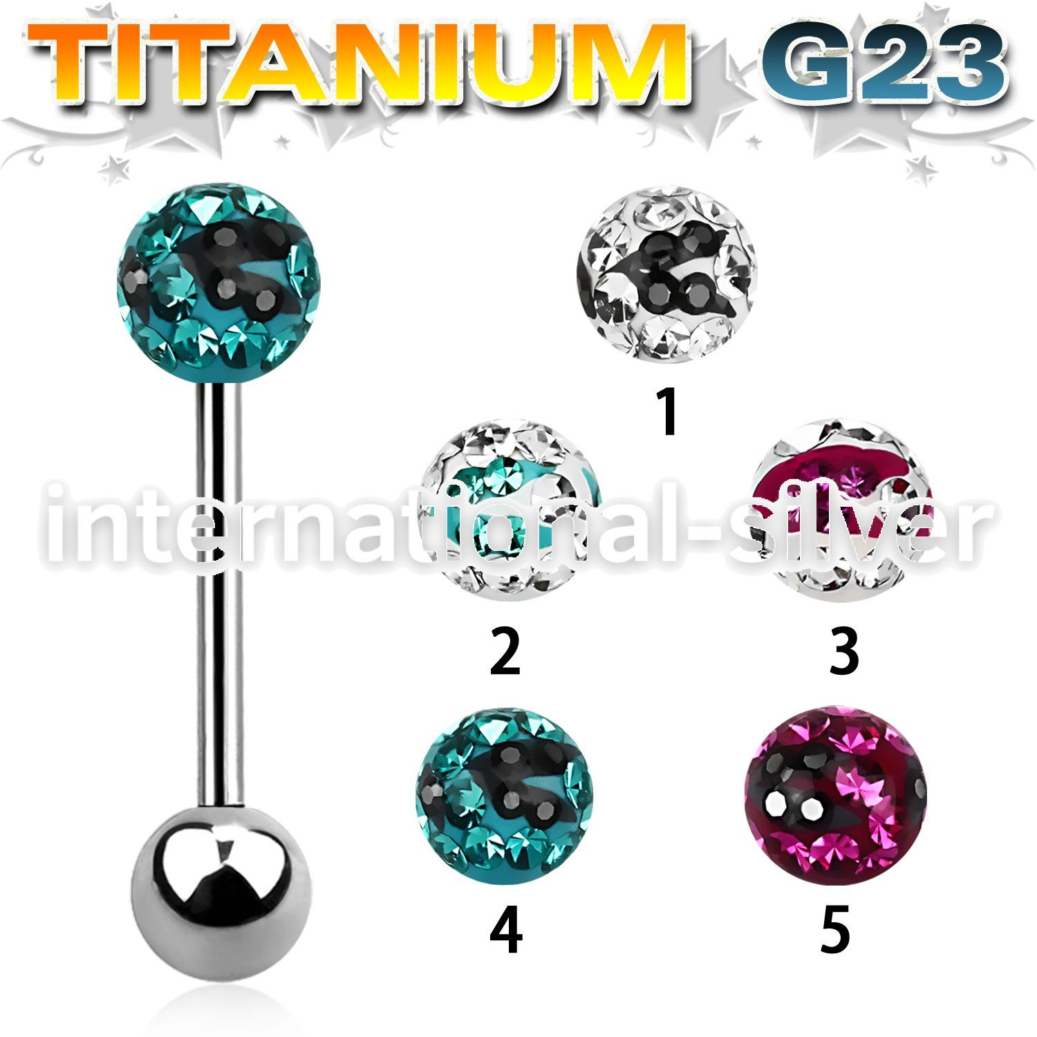 ubbfr6c straight barbells titanium g23 implant grade tongue