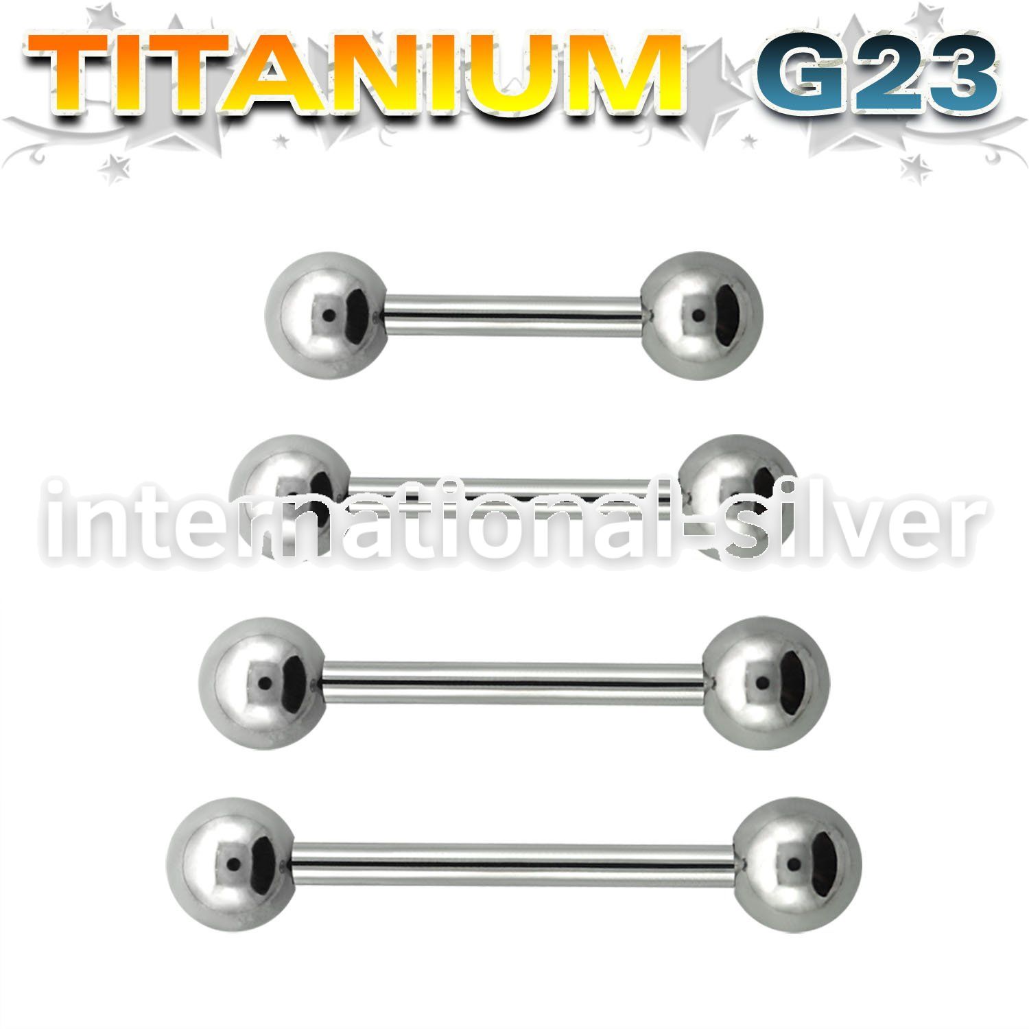 ubbnpg straight barbells titanium g23 implant grade nipple