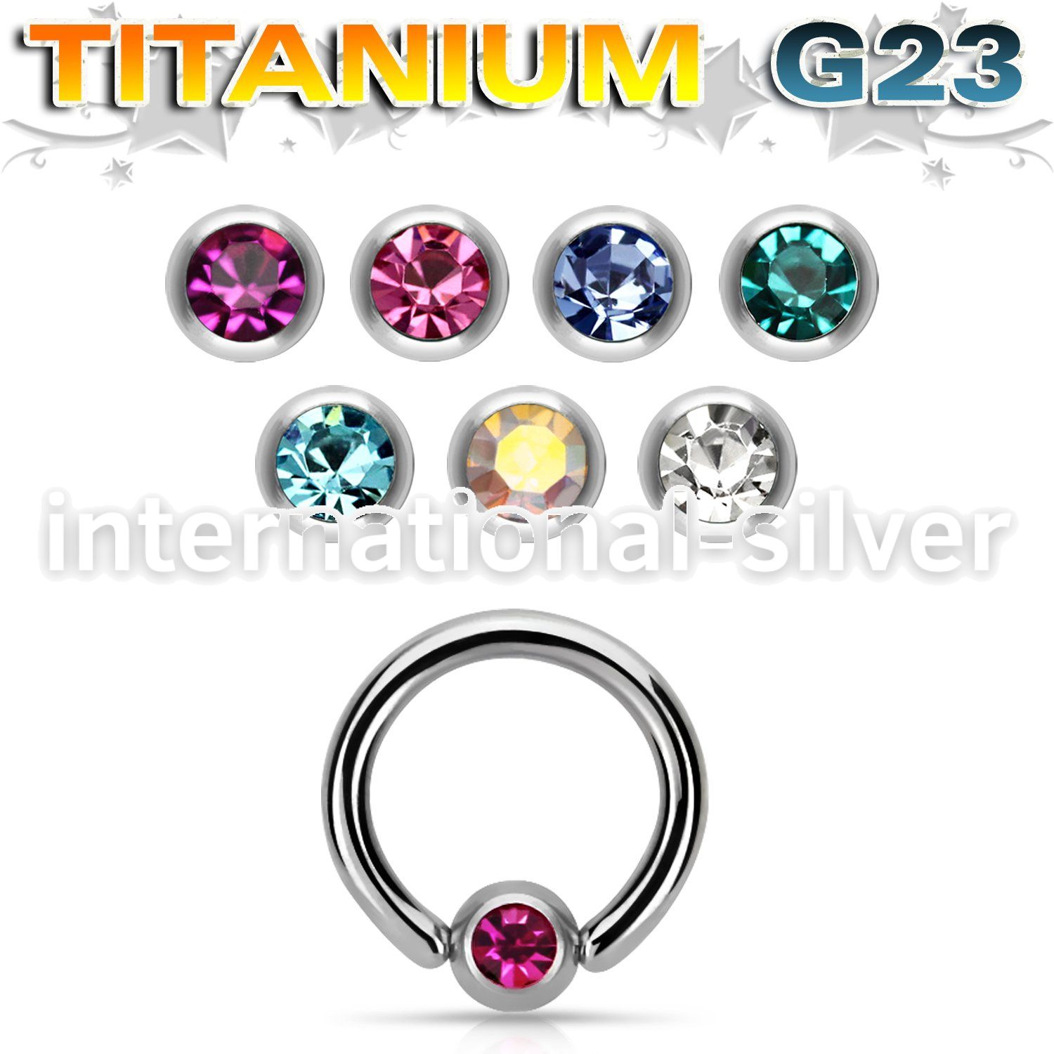 ubcec3 hoops captive rings titanium g23 implant grade eyebrow