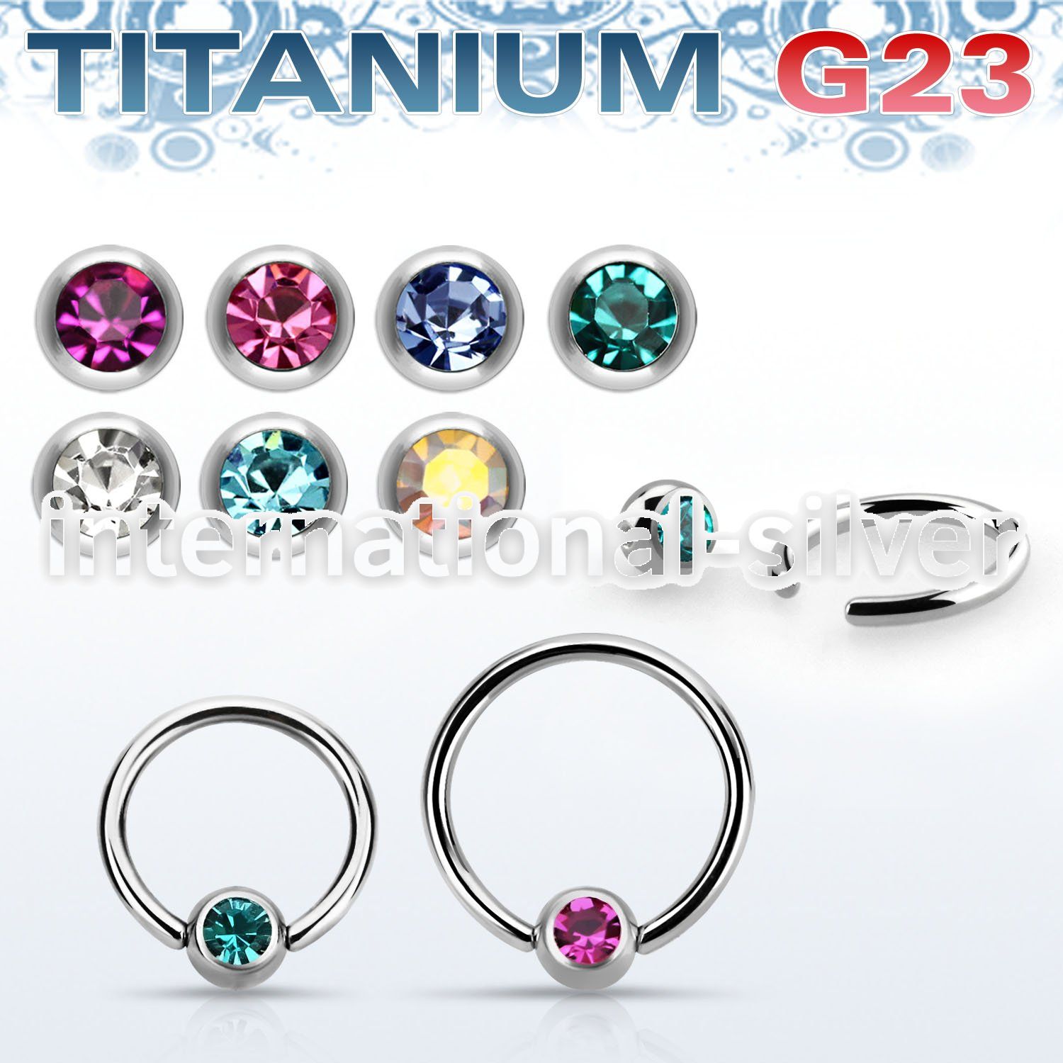 ubcec4s hoops captive rings titanium g23 implant grade eyebrow