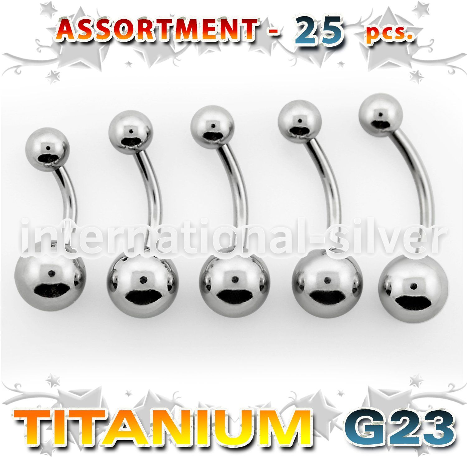 ublk196 belly rings titanium g23 implant grade belly button
