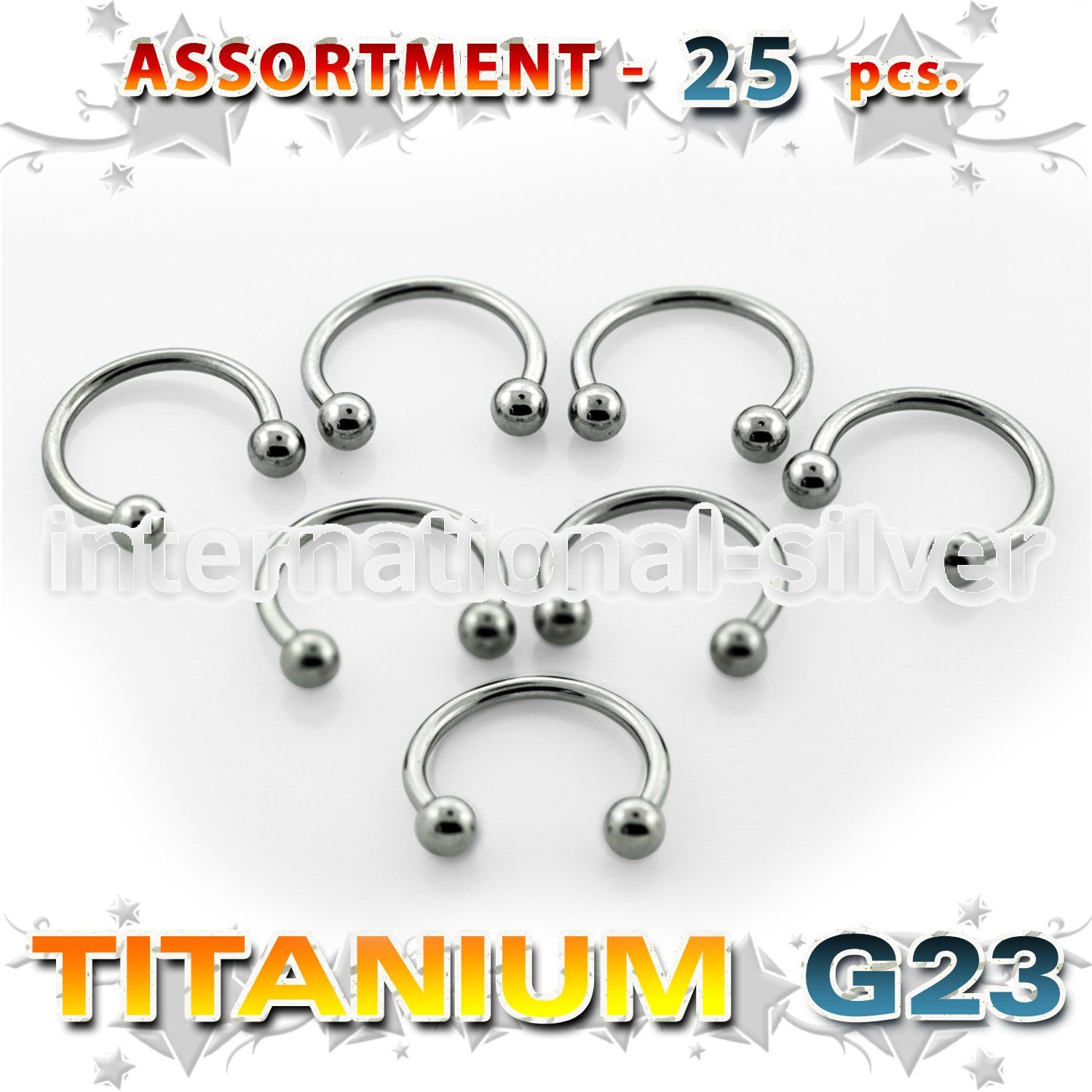 ublk22 horseshoes titanium g23 implant grade belly button