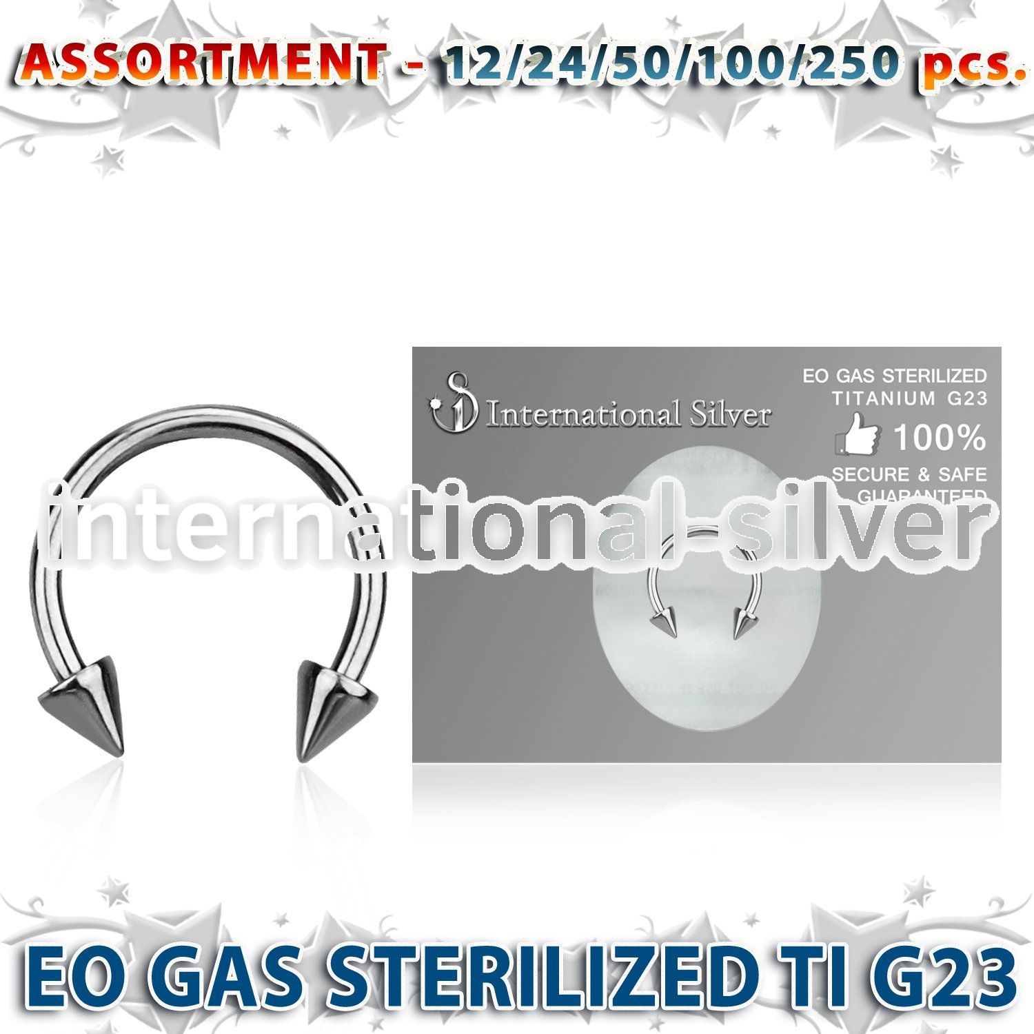 ublk475 horseshoes titanium g23 implant grade belly button