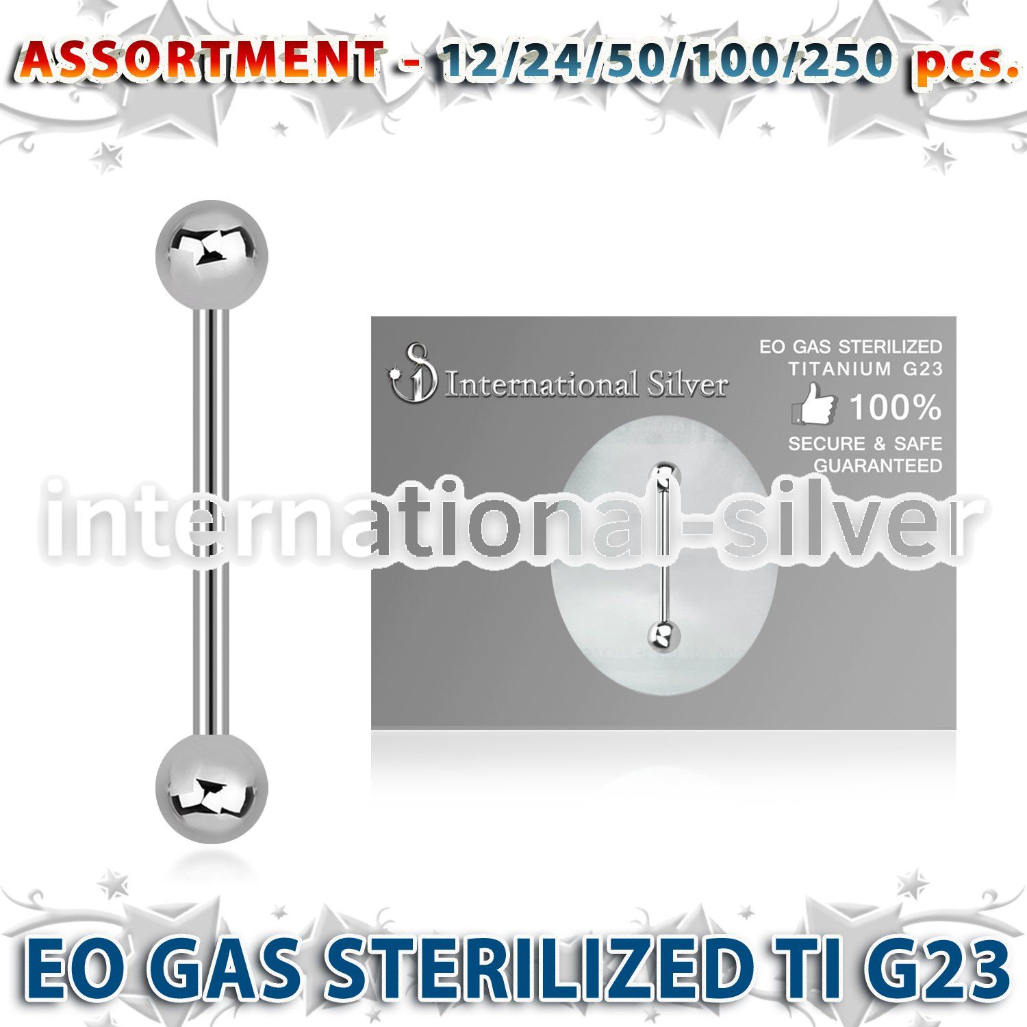 ublk476 straight barbells titanium g23 implant grade tongue