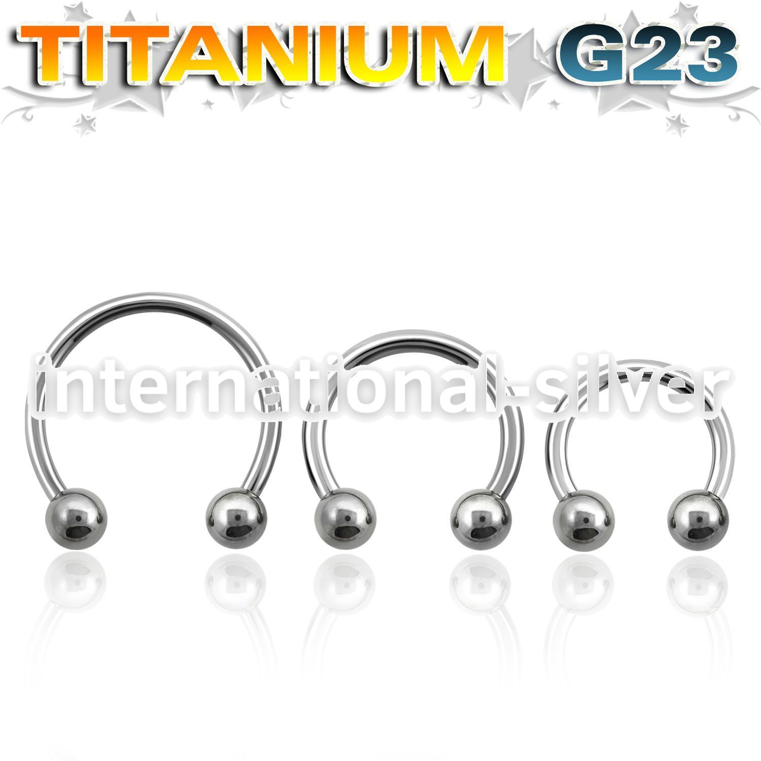 ucbb horseshoes titanium g23 implant grade belly button