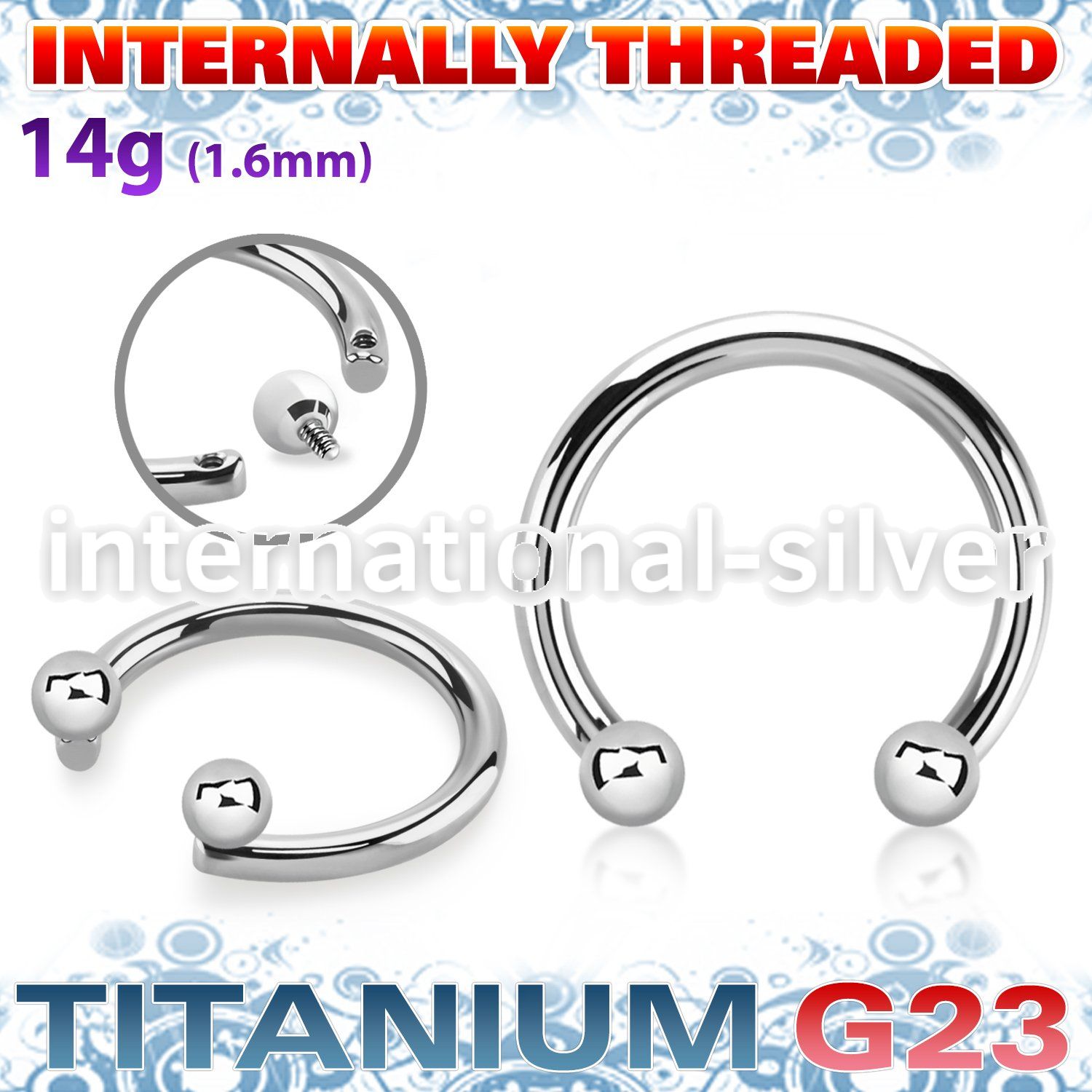 ucbbih titanium horseshoe facing balls internal