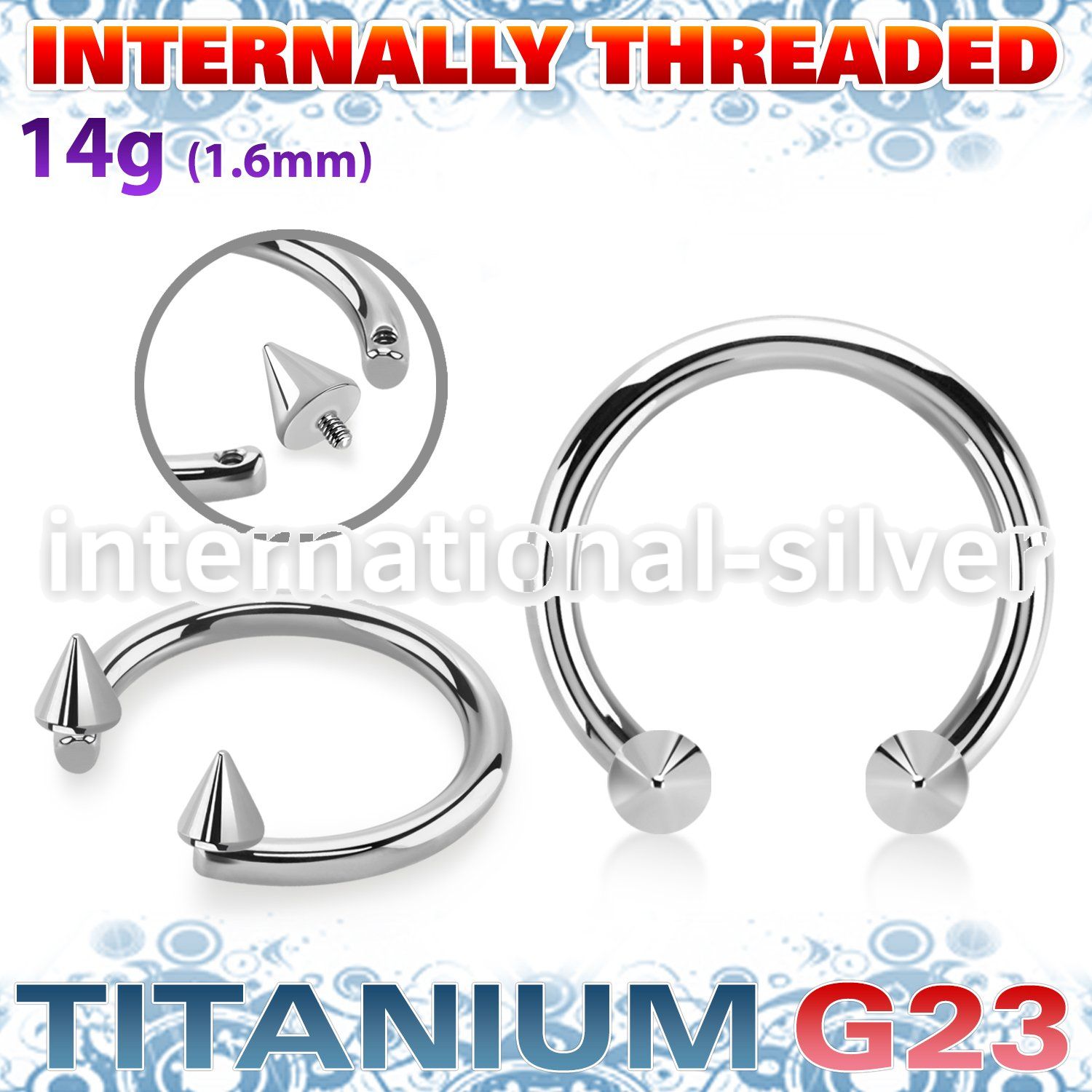 ucbcnih3 titanium horseshoe 3mm cones internal