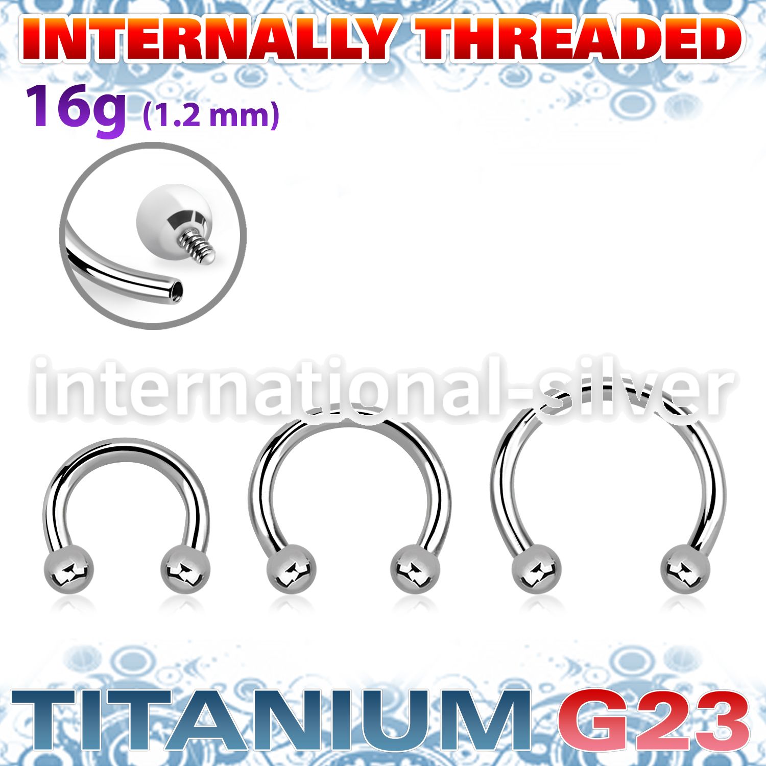 ucbeb25i titanium internal horseshoe balls