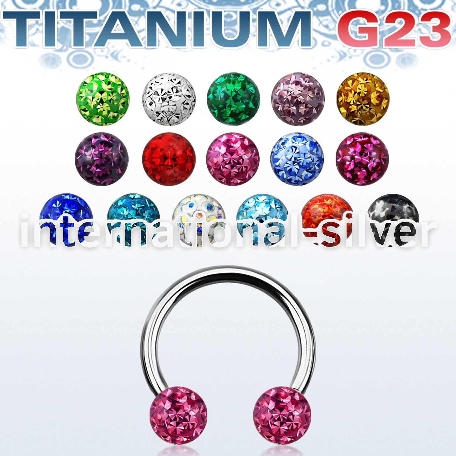 ucbfr5 horseshoes titanium g23 implant grade belly button