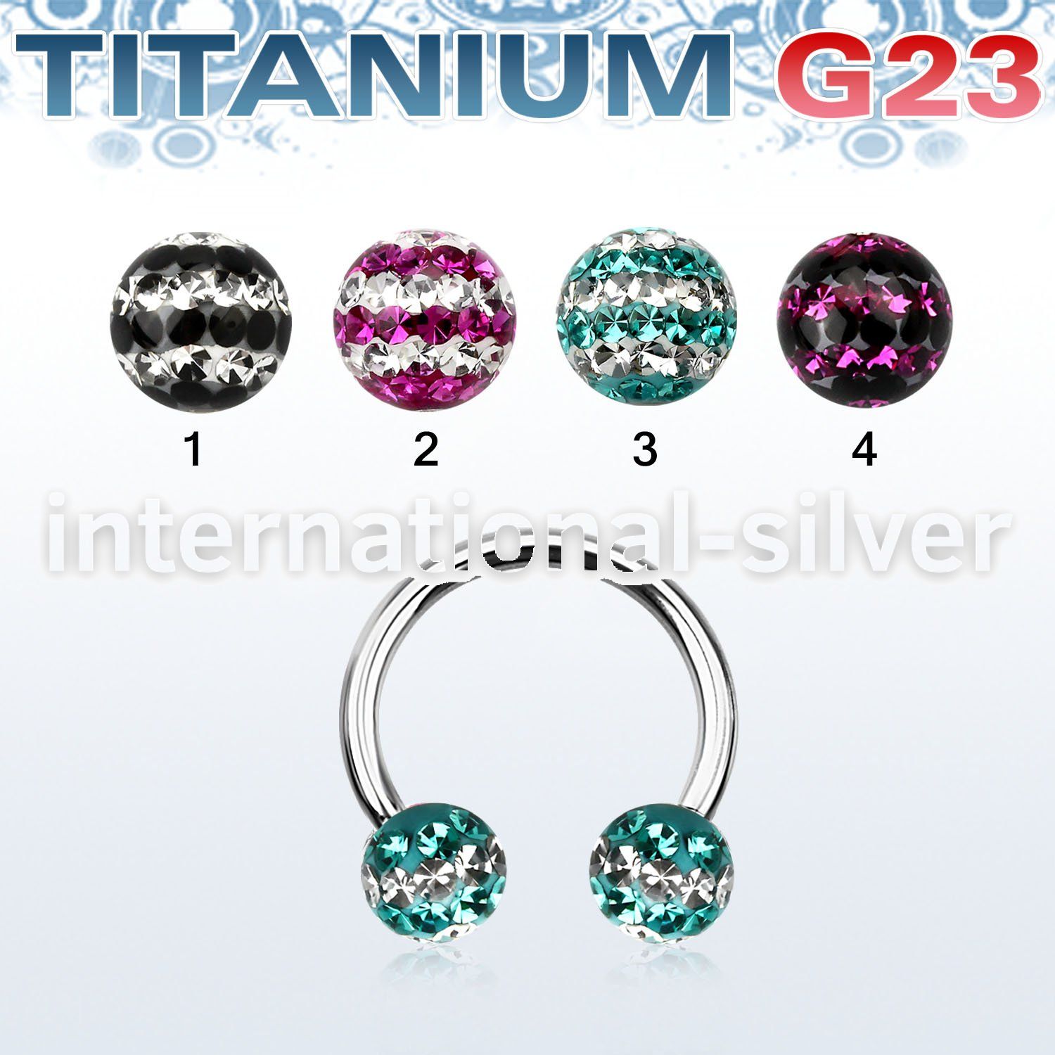 ucbfr6d horseshoes titanium g23 implant grade belly button