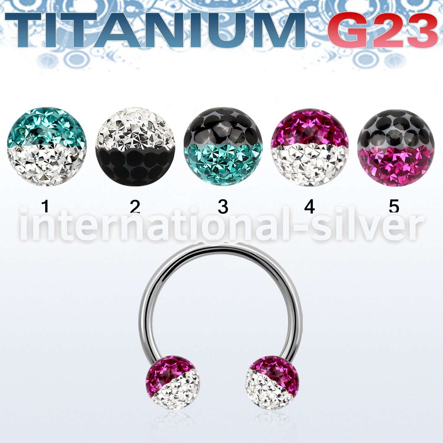 ucbfr6e horseshoes titanium g23 implant grade belly button