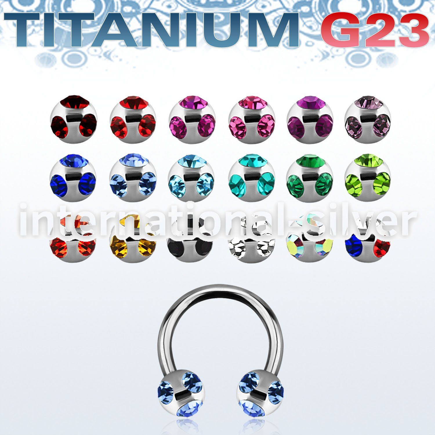 ucbjb5 surface piercing titanium g23 implant grade septum