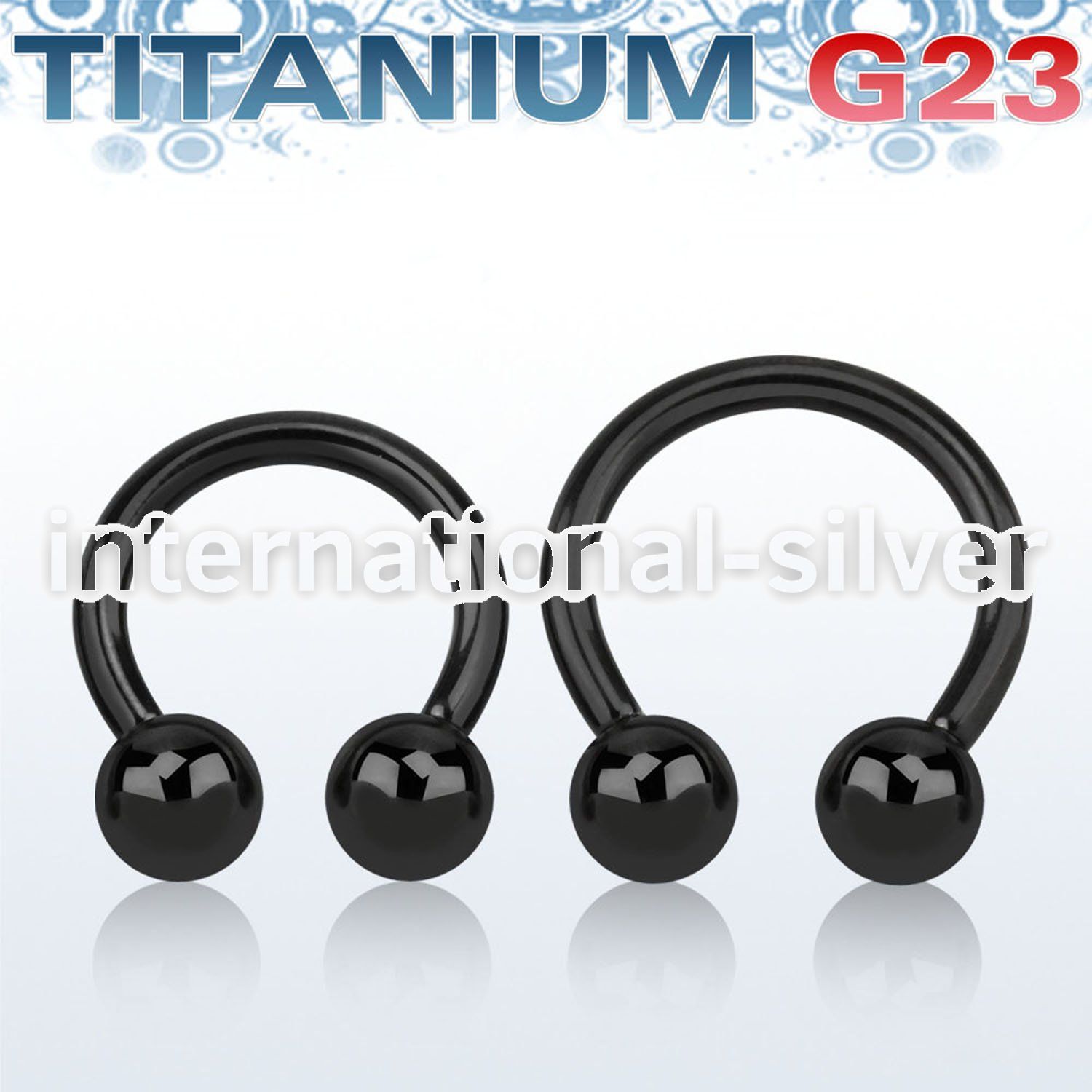 ucbrt12 horseshoes anodized titanium g23 implant grade ear lobe