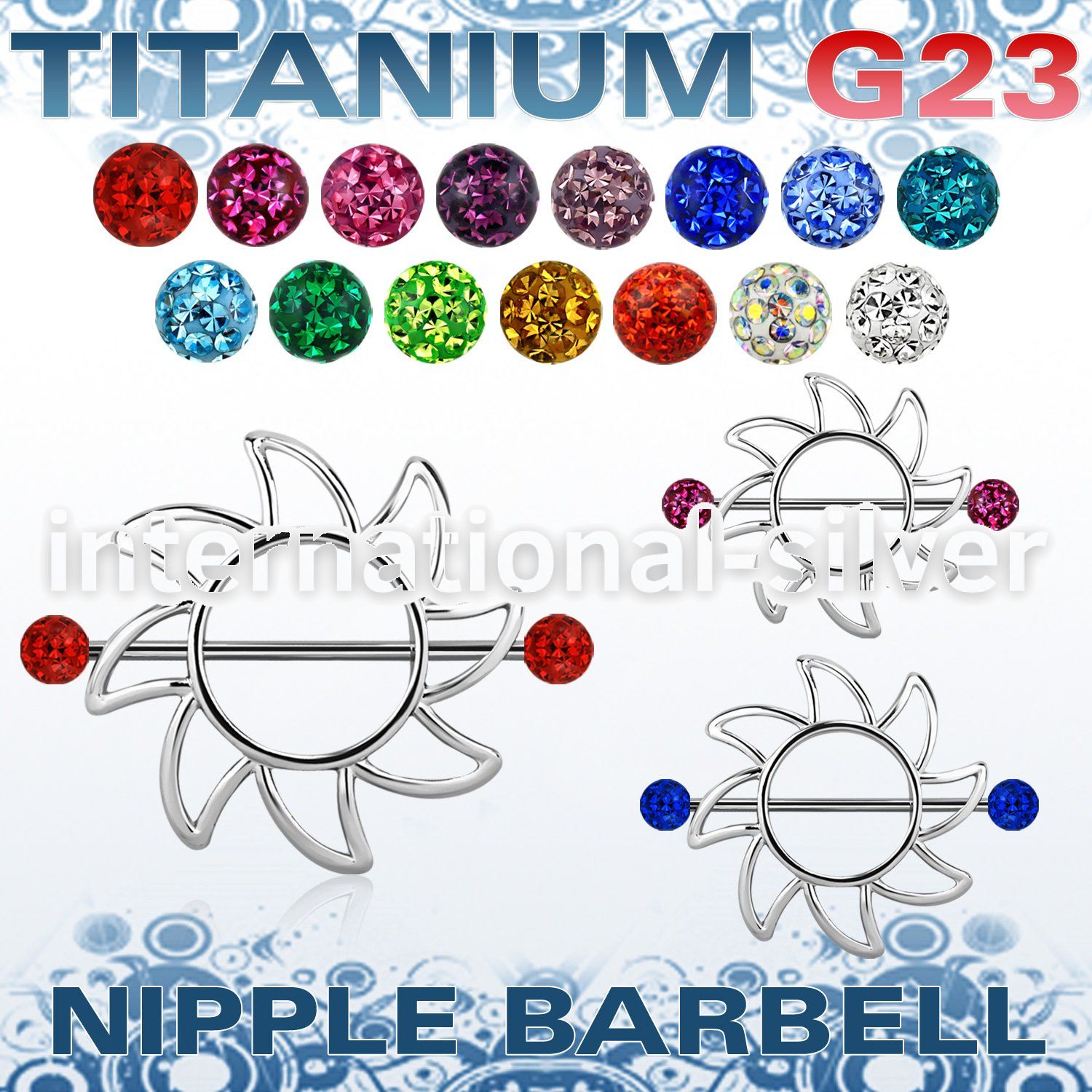 ufnp103 straight barbells titanium g23 implant grade nipple
