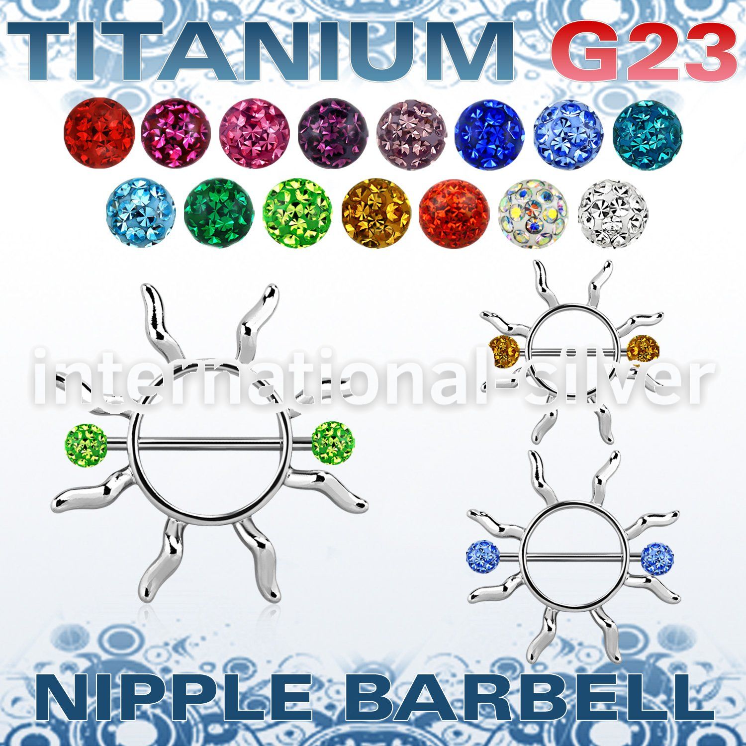 ufnp104 straight barbells titanium g23 implant grade nipple