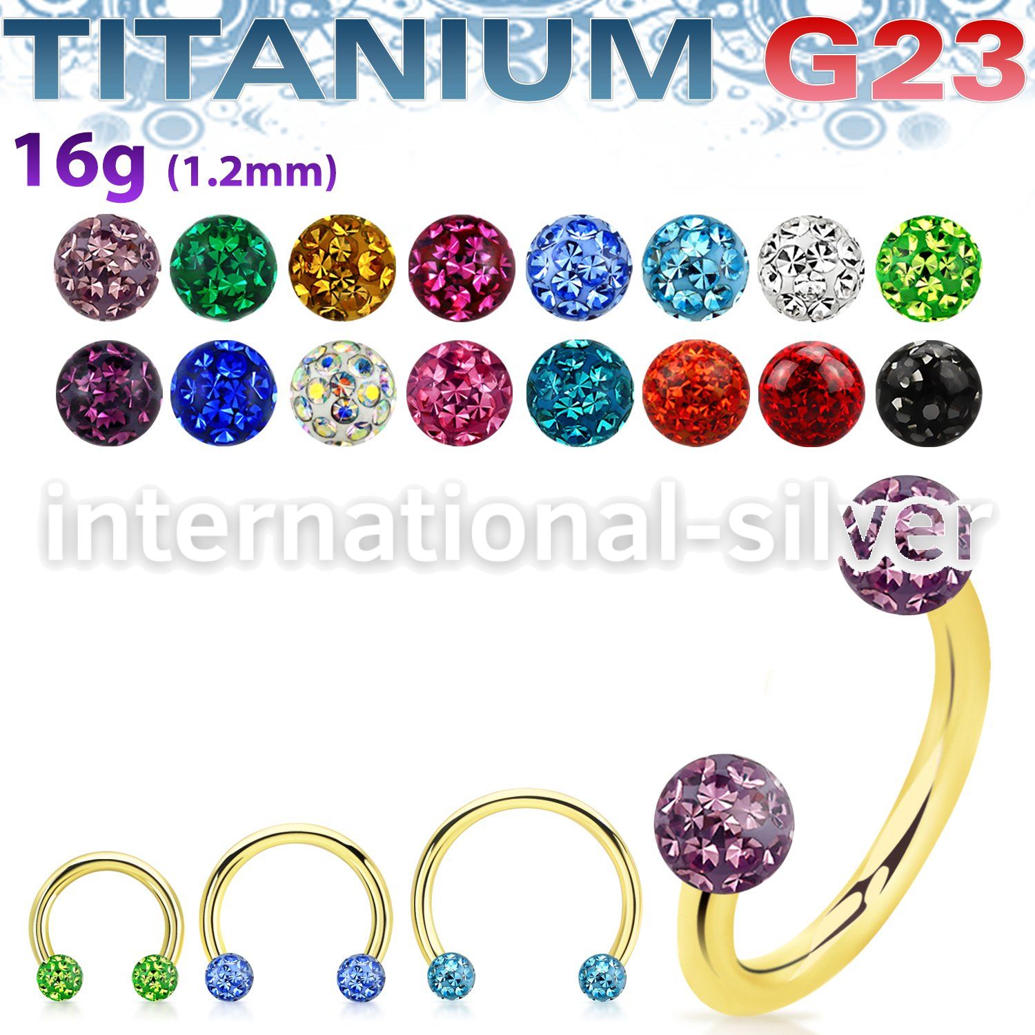 ugcbefr3 gold anodized titanium 16g horseshoe ferido