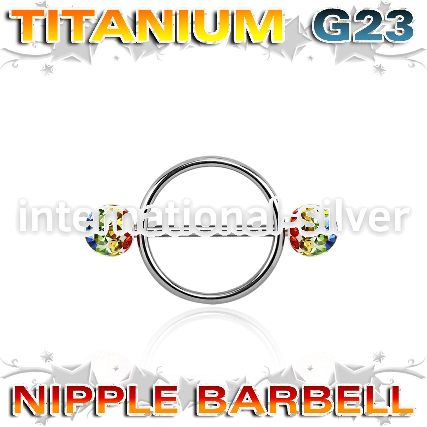 ugfnpe6 straight barbells titanium g23 implant grade nipple