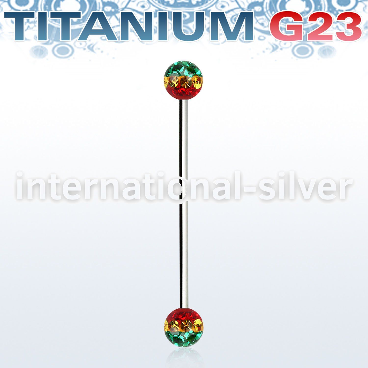 uinfr5r straight barbells titanium g23 implant grade 
