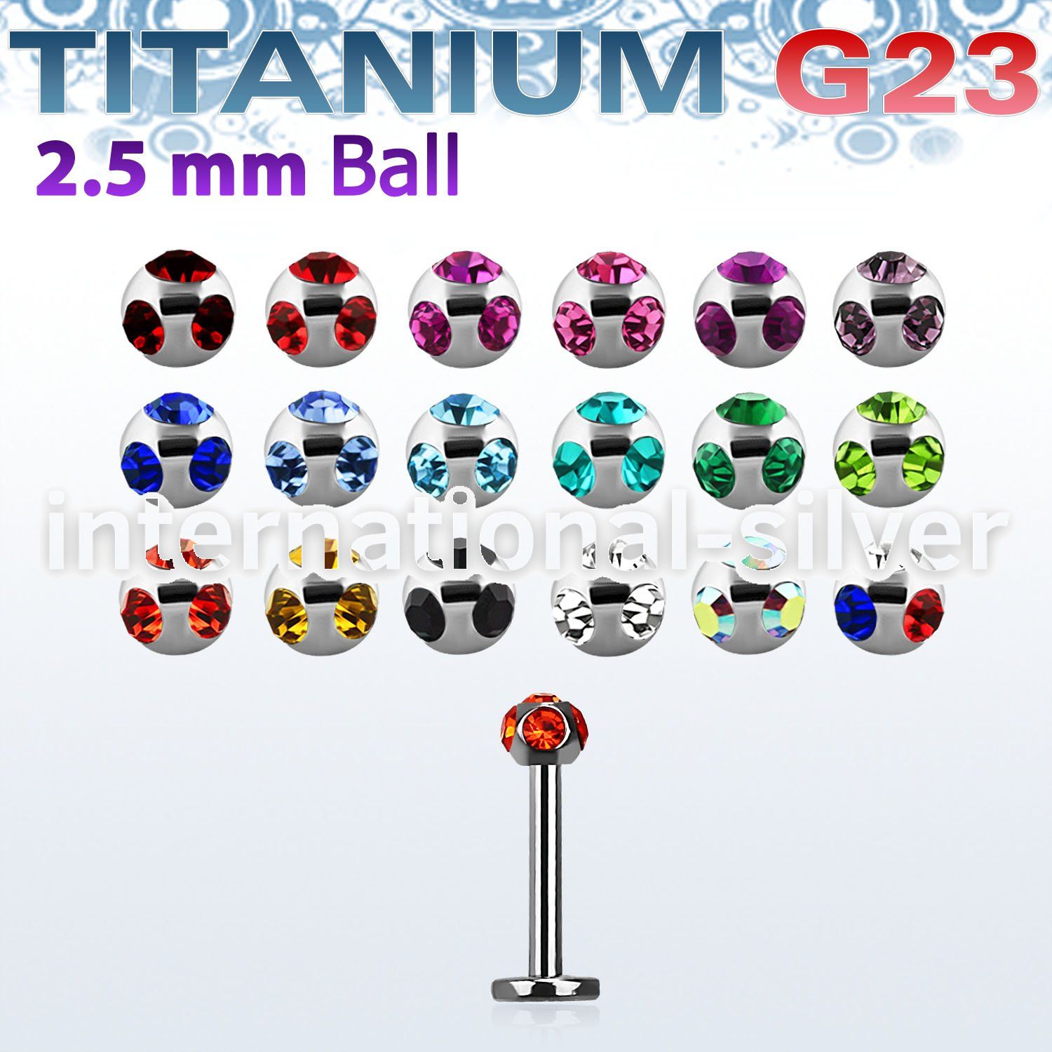 ulbca25 labrets lip rings titanium g23 implant grade labrets chin