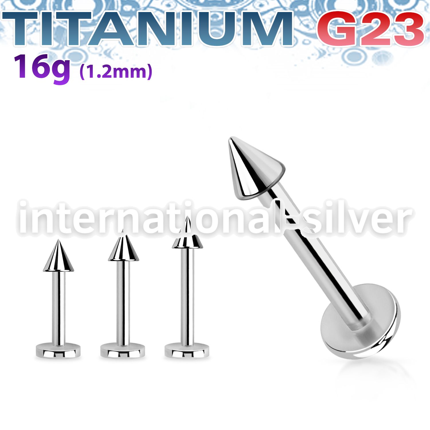 ulcn25 labrets lip rings titanium g23 implant grade labrets chin