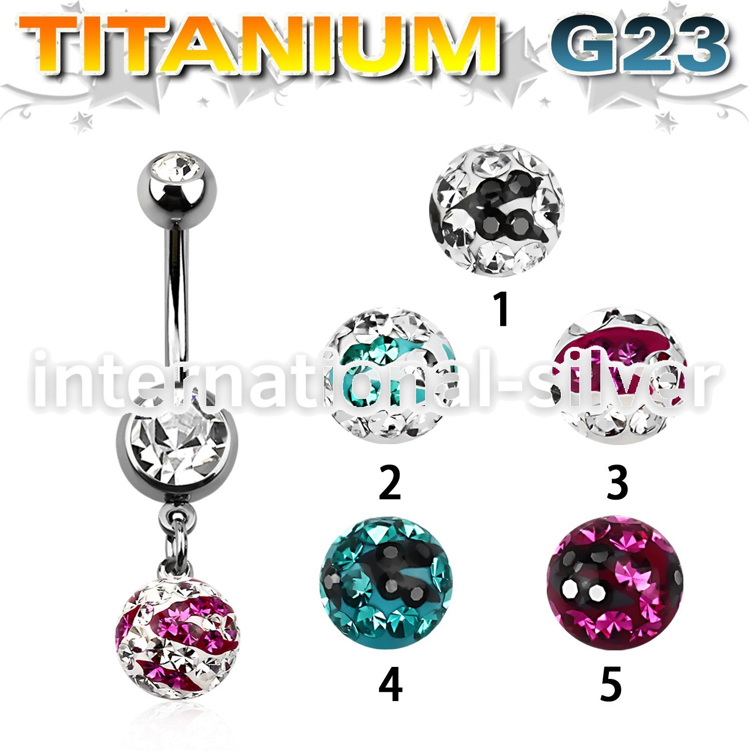 umcd626c belly rings titanium g23 implant grade belly button