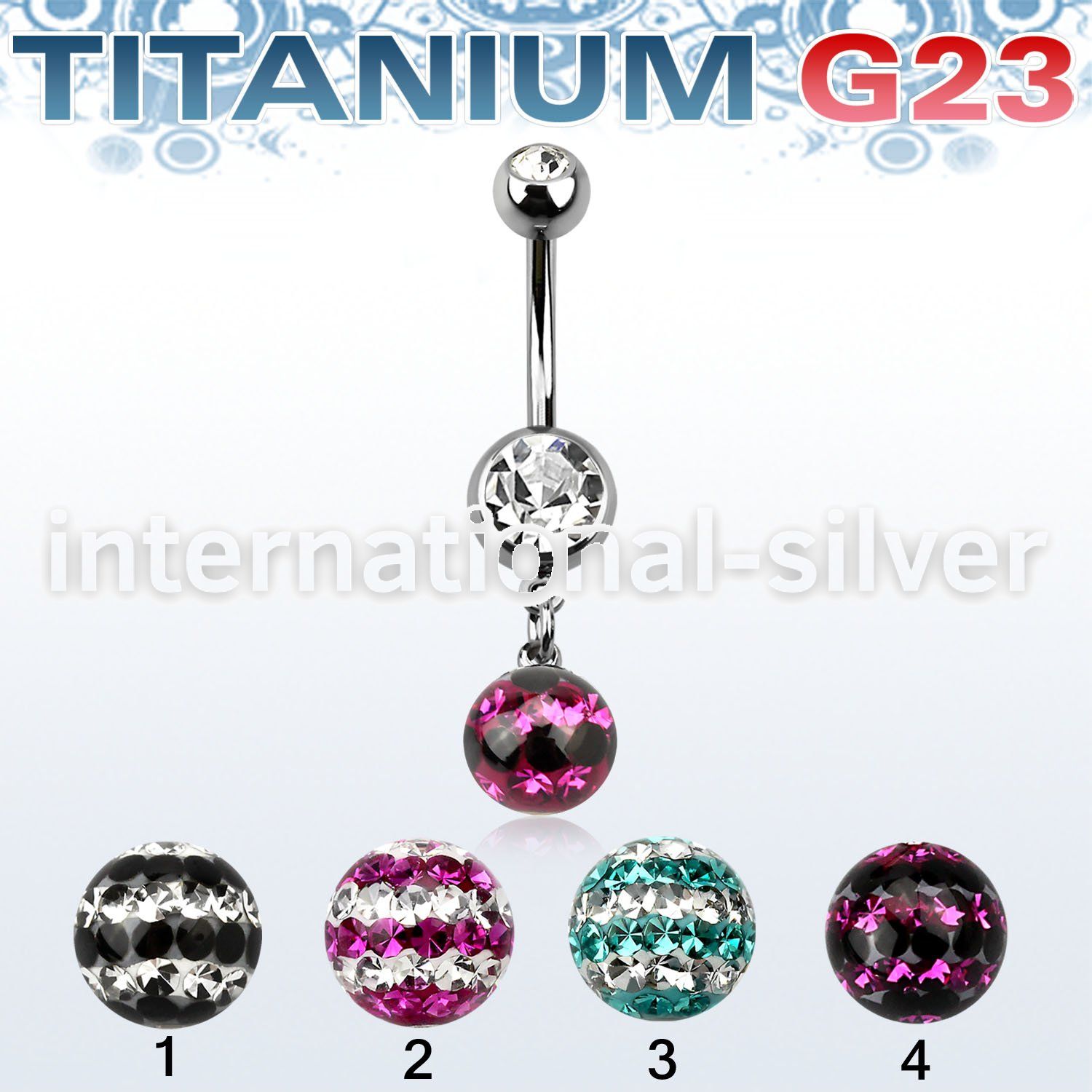 umcd626d belly rings titanium g23 implant grade belly button