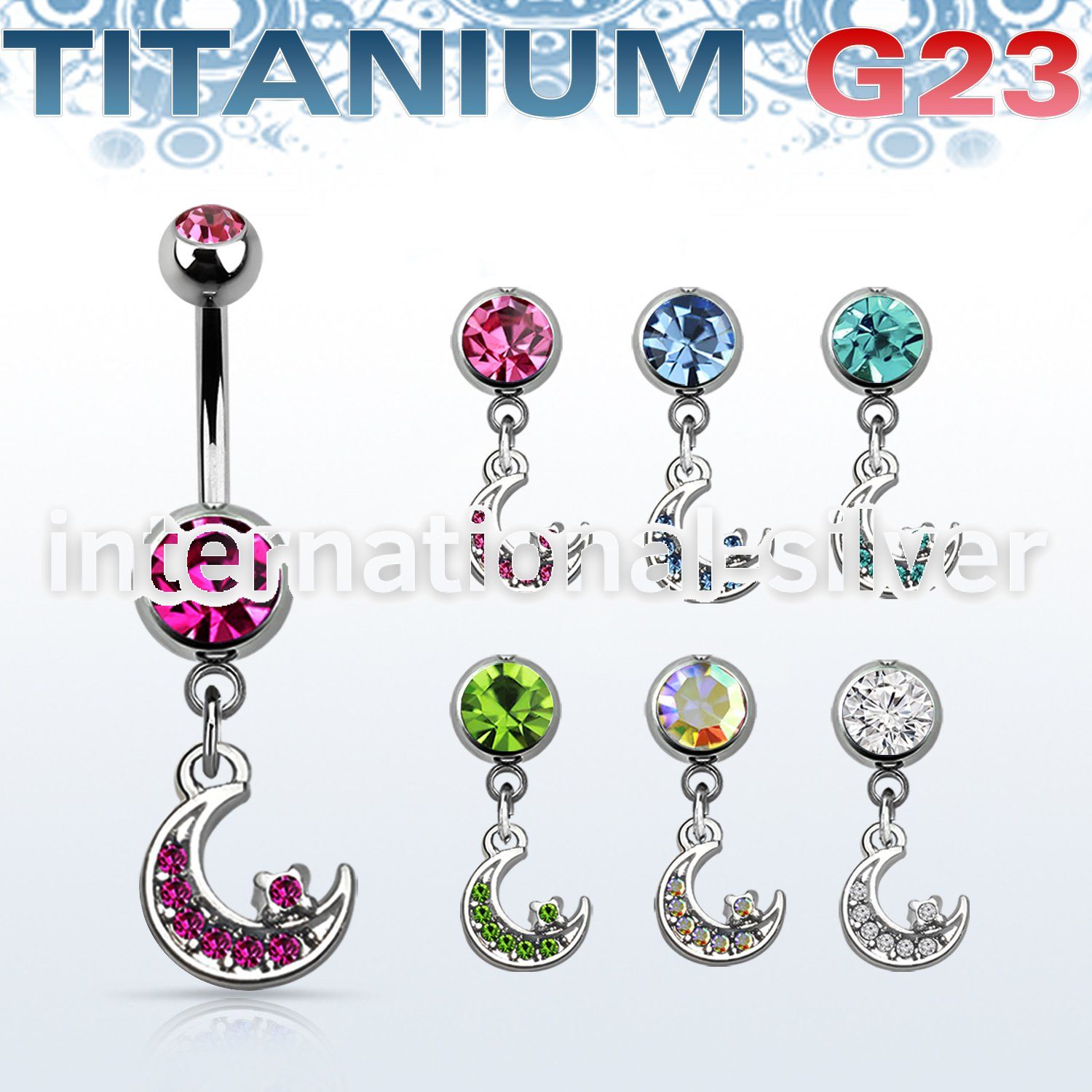 umcd734 belly rings titanium g23 implant grade belly button