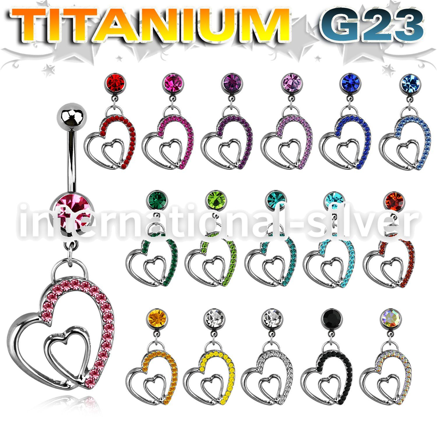 umcdhrc1 belly rings titanium g23 implant grade belly button