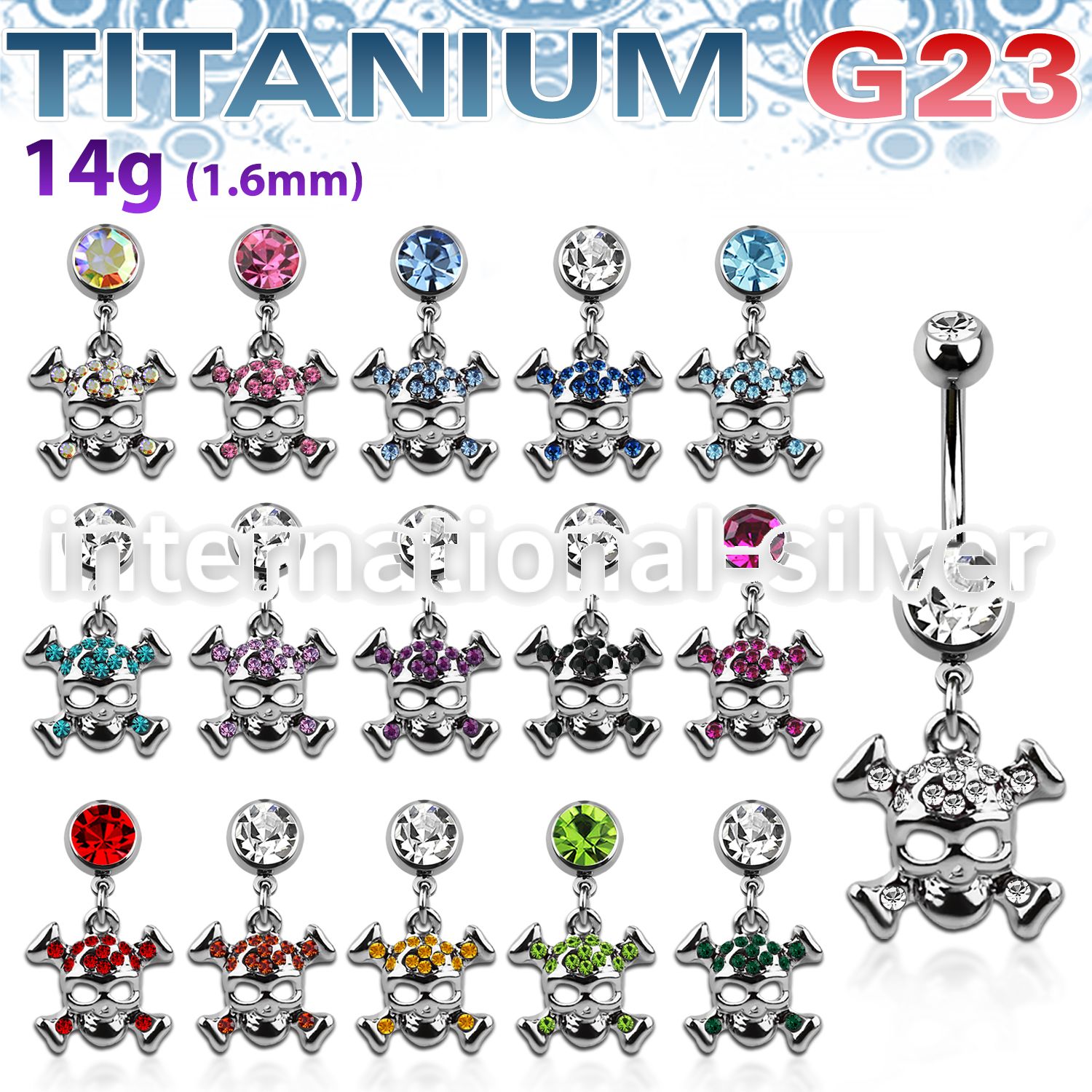 umcdsk4 belly rings titanium g23 implant grade belly button