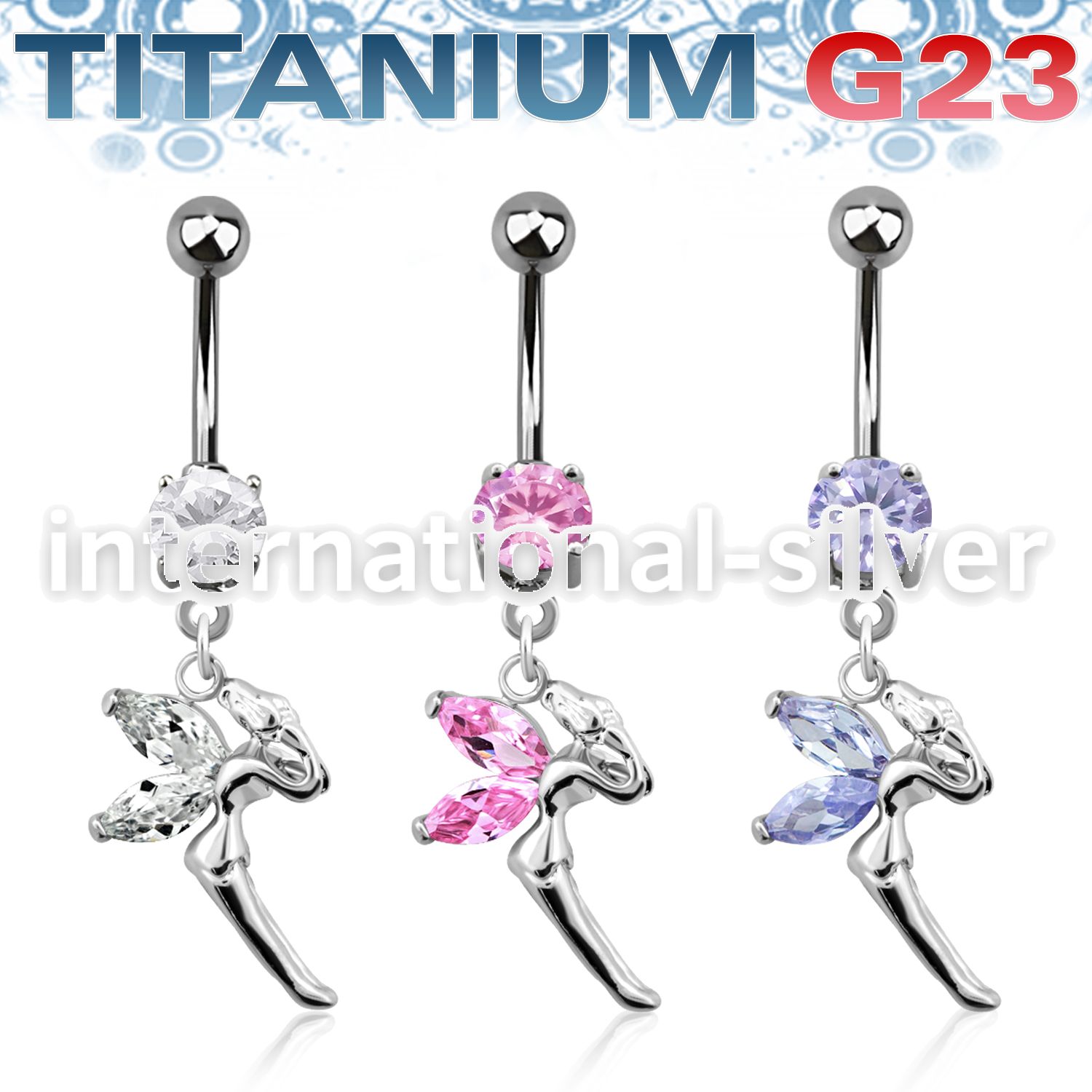 umcdz103 belly rings titanium g23 implant grade belly button