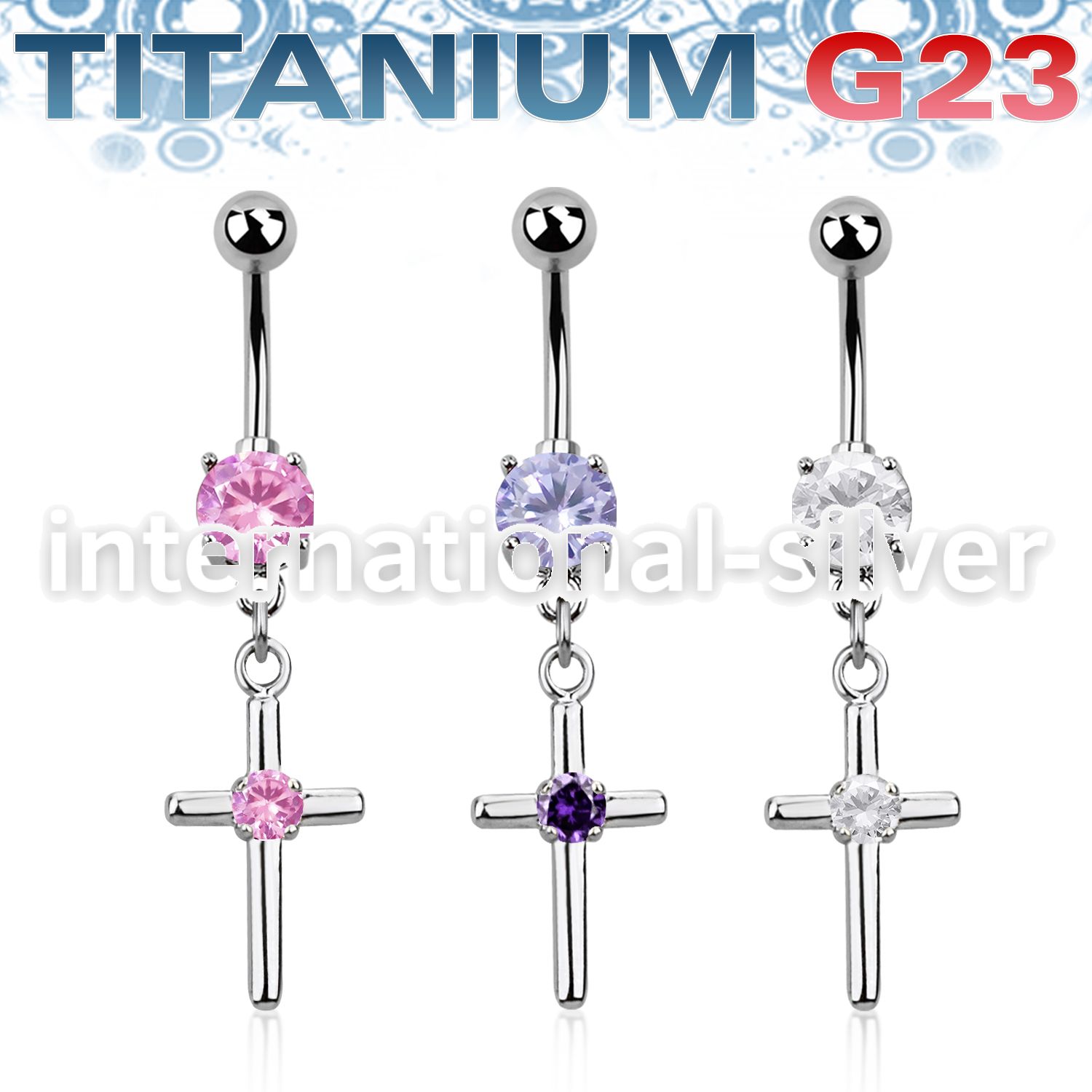umcdz394 belly rings titanium g23 implant grade belly button