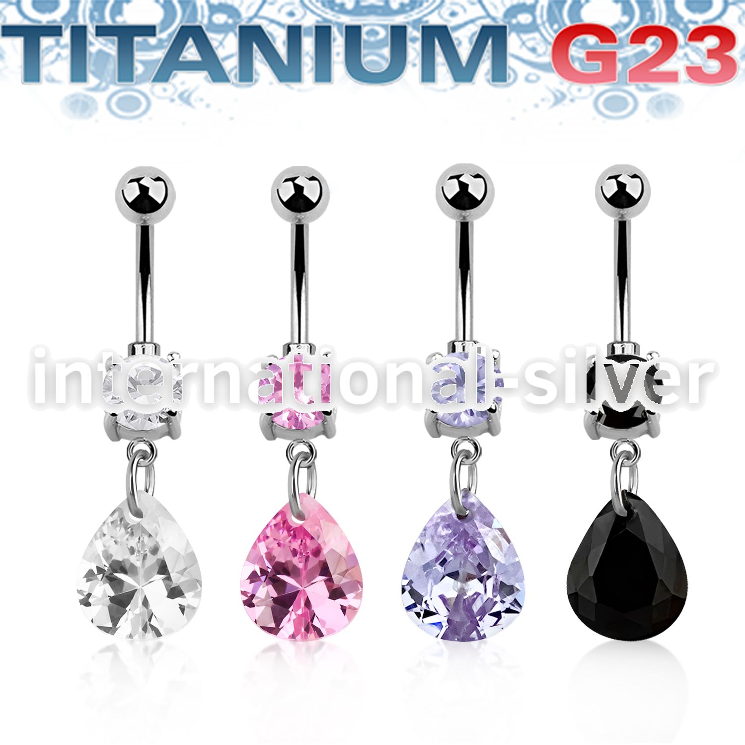 umcdz409 belly rings titanium g23 implant grade belly button