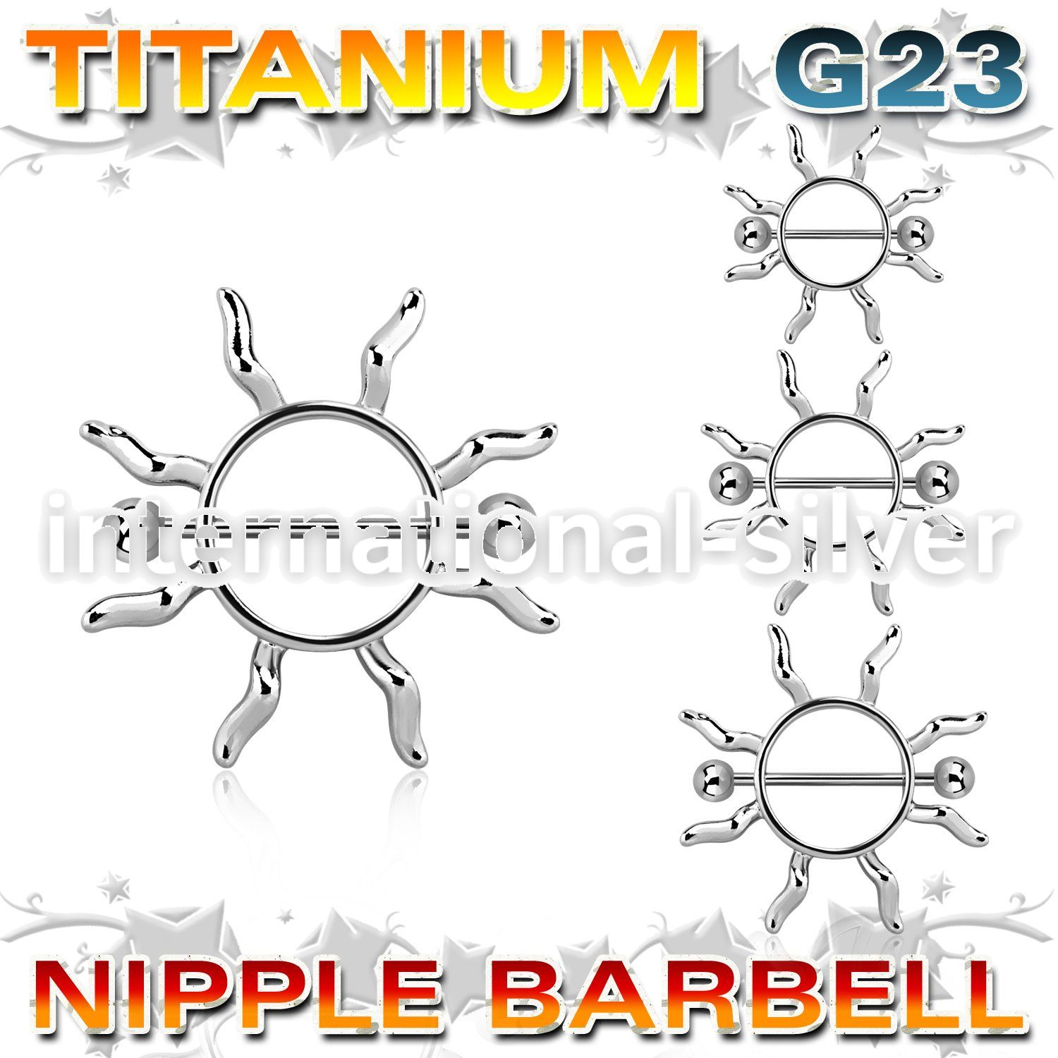 unp104 straight barbells titanium g23 implant grade nipple