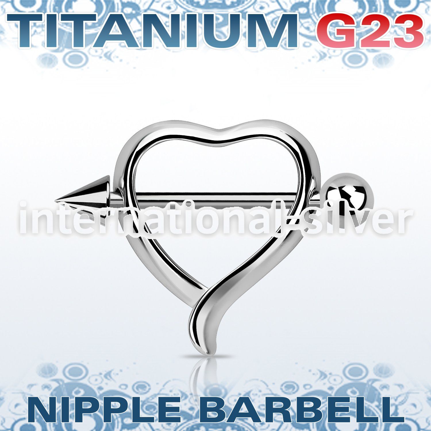 unpsh13 straight barbells titanium g23 implant grade nipple