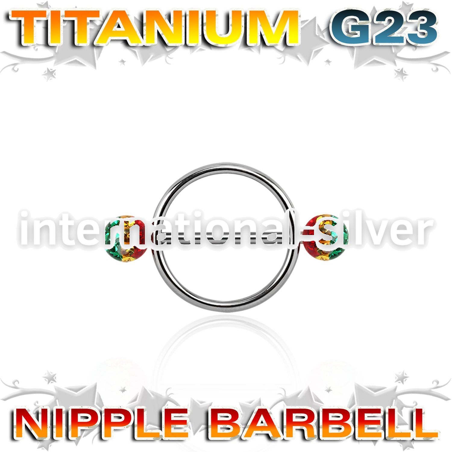 urfnpe5 straight barbells titanium g23 implant grade nipple