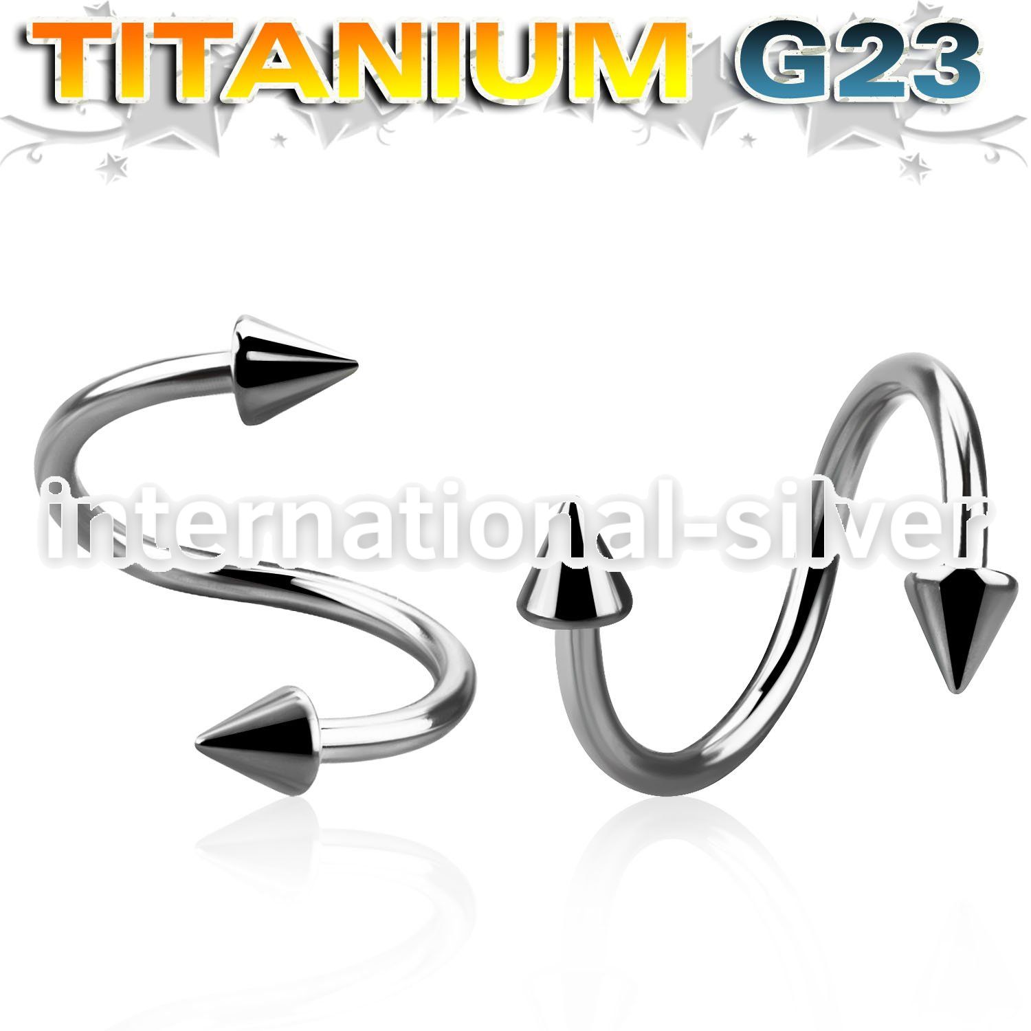 uspecn spirals twisters titanium g23 implant grade eyebrow