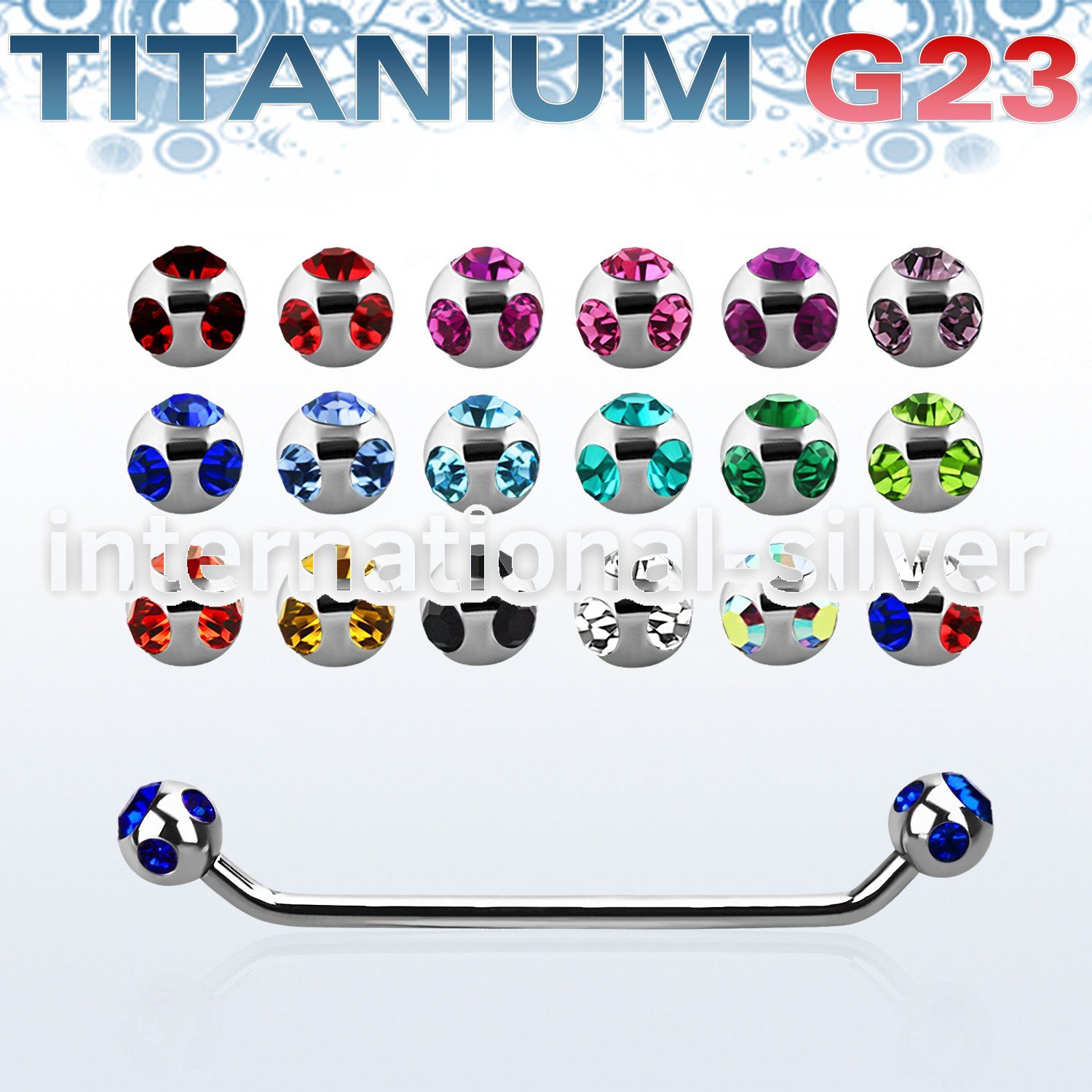 usubca surface piercing titanium g23 implant grade surface piercings