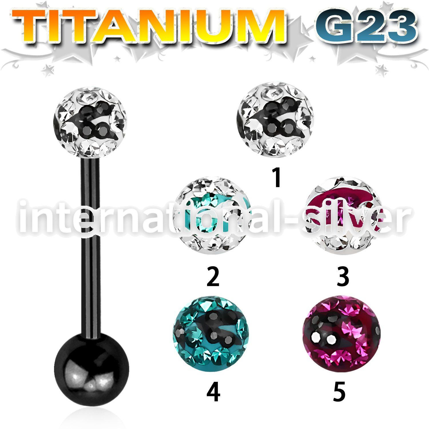 utbbfr5c straight barbells anodized titanium g23 implant grade tongue