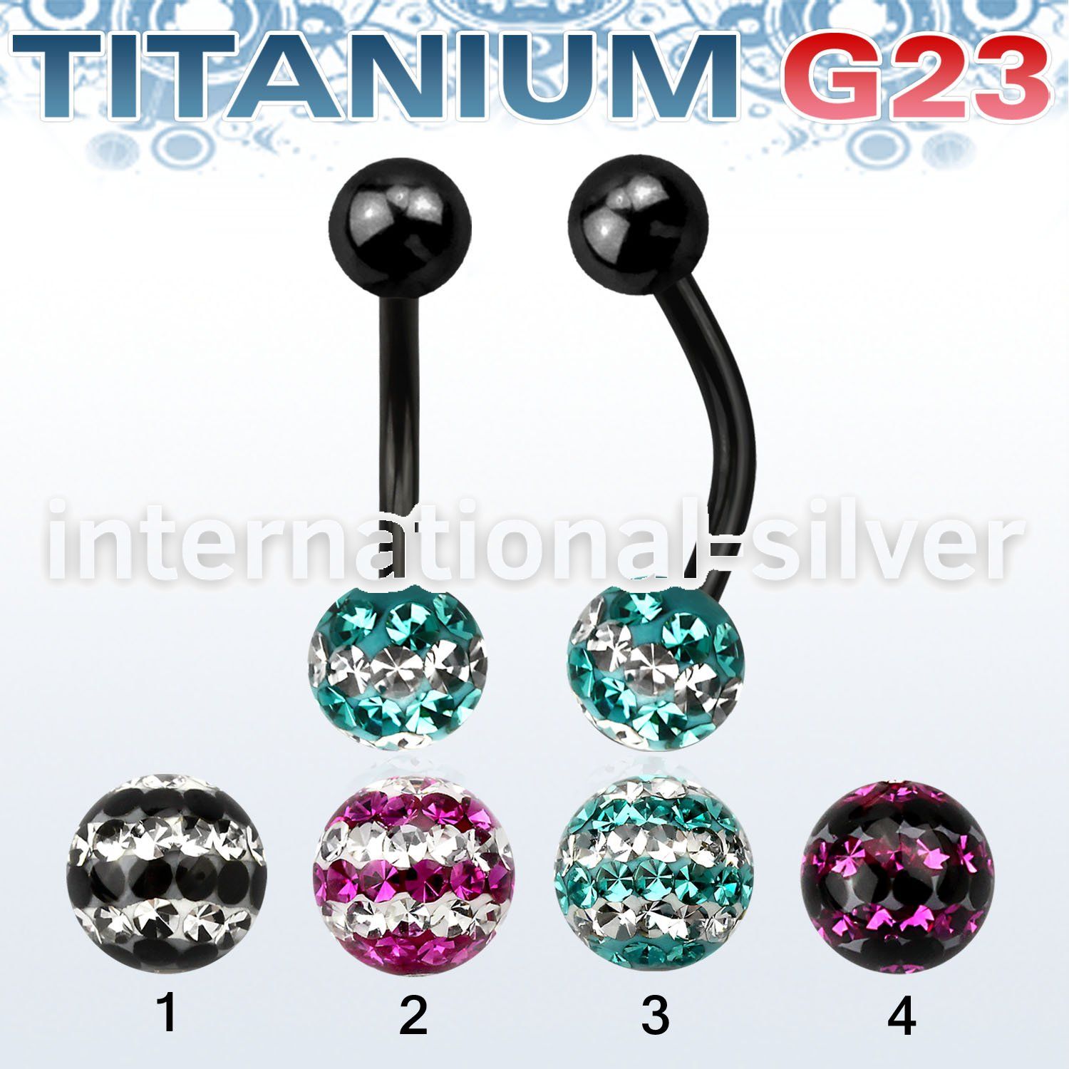 utbnfr6d belly rings anodized titanium g23 implant grade belly button