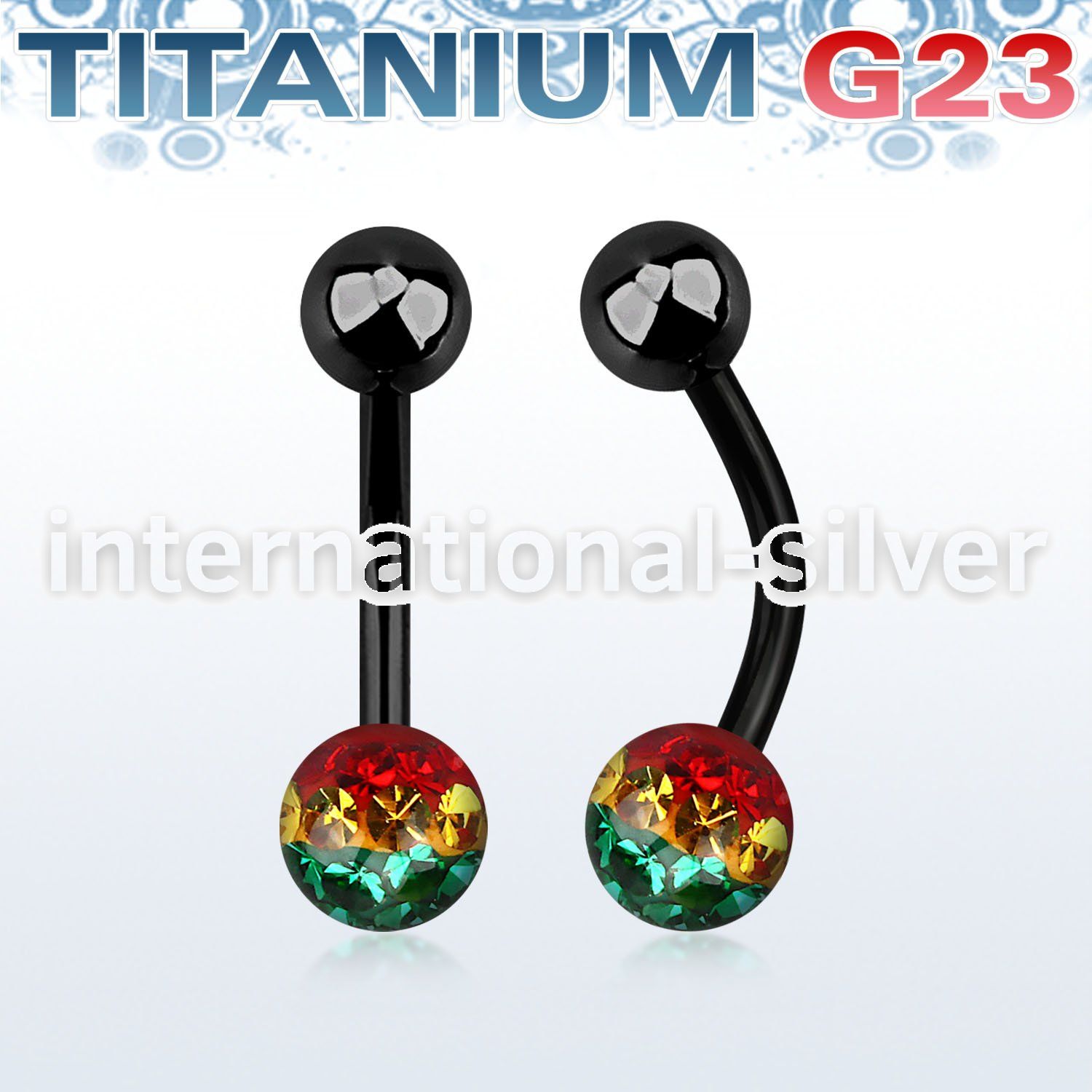 utbnfr6r belly rings anodized titanium g23 implant grade belly button