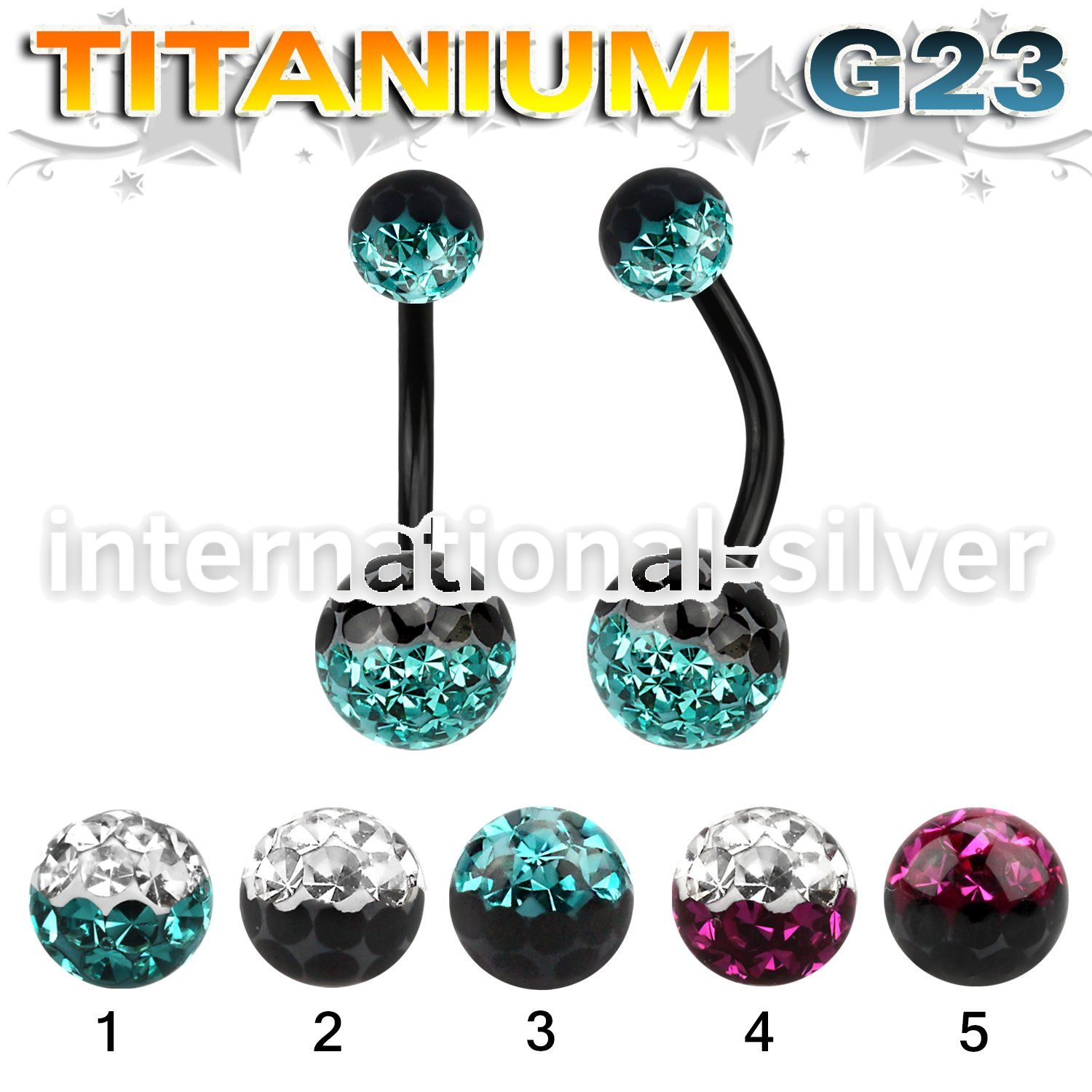 utbnfrge belly rings anodized titanium g23 implant grade belly button
