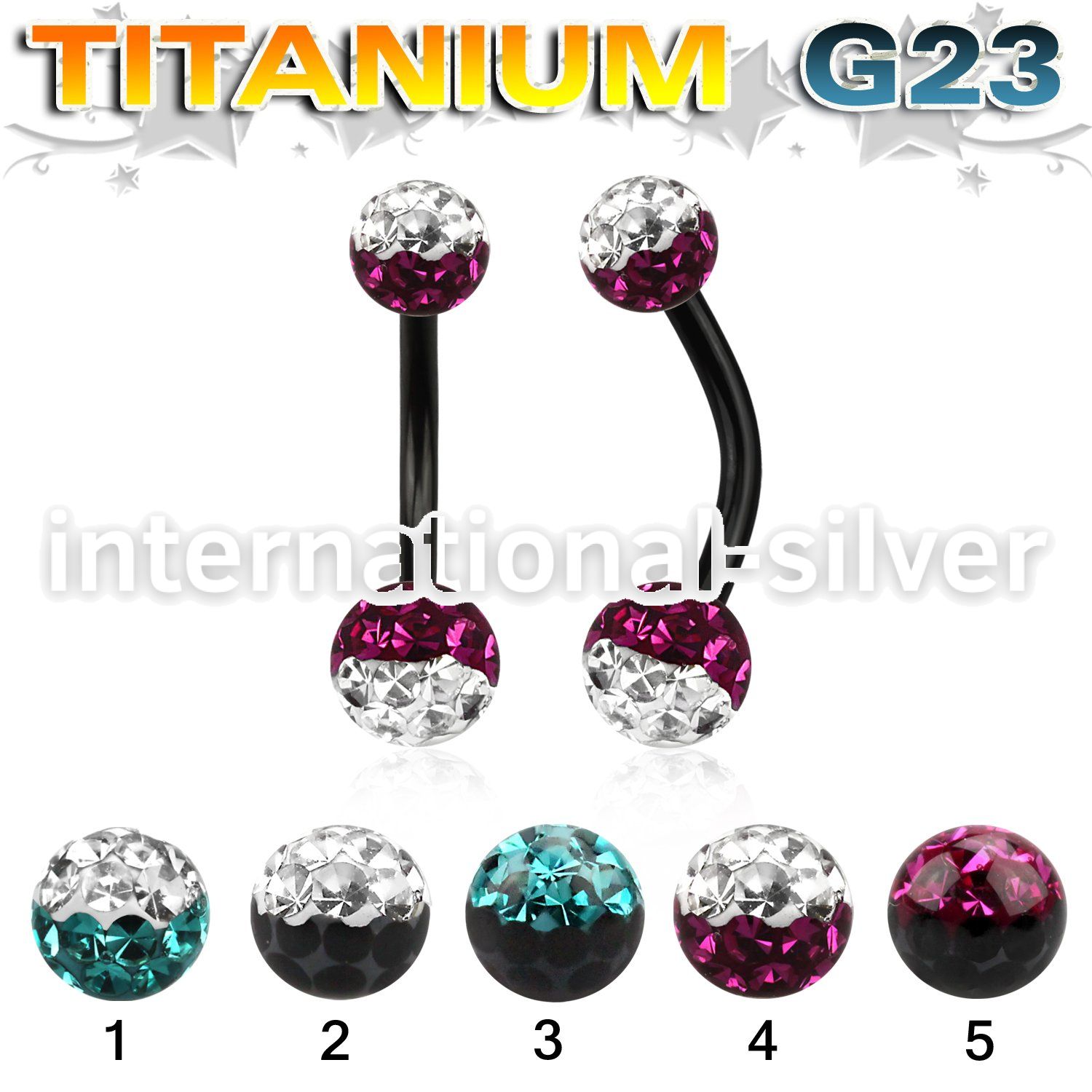 utbnfrse belly rings anodized titanium g23 implant grade belly button